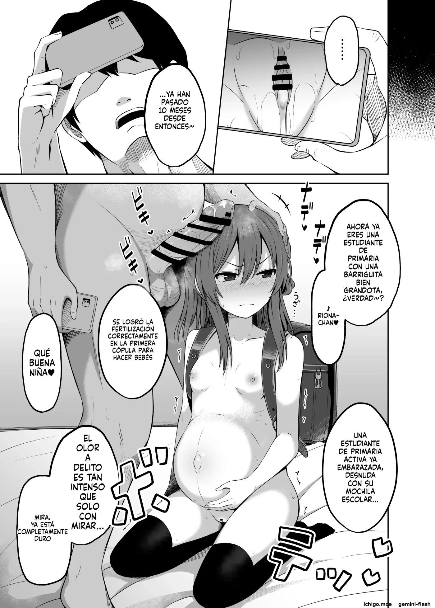 Shougakusei de Ninshin shite Akachan Unjaimashita Soushuuhen (Spanish) MTL capítulo 1 página 53