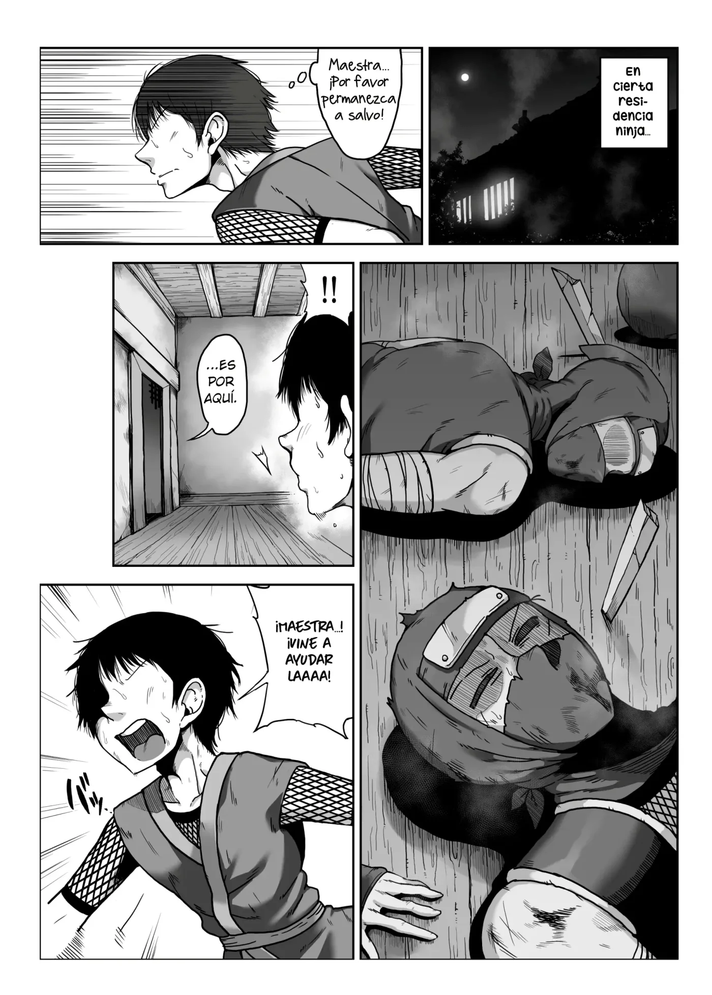 Do Sukebe Kunoichi Momoka-san Chibi Deshi no Dekachin ga Kimochiyo Sugite Dekashiri Yurashi Makuri|La Kunoichi Puta Momoka-san׃ La Vergota de su Pequeño Discípulo se Siente tan Bien que Ella no Deja de sacudir el Culo capítulo 1 página 3