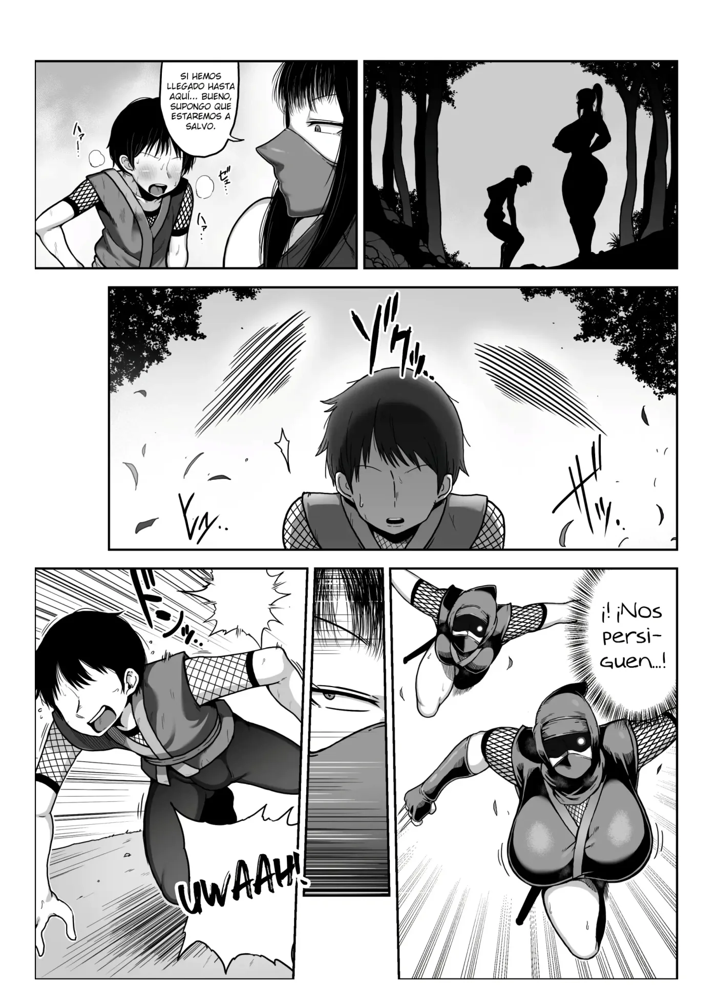 Do Sukebe Kunoichi Momoka-san Chibi Deshi no Dekachin ga Kimochiyo Sugite Dekashiri Yurashi Makuri|La Kunoichi Puta Momoka-san׃ La Vergota de su Pequeño Discípulo se Siente tan Bien que Ella no Deja de sacudir el Culo capítulo 1 página 7
