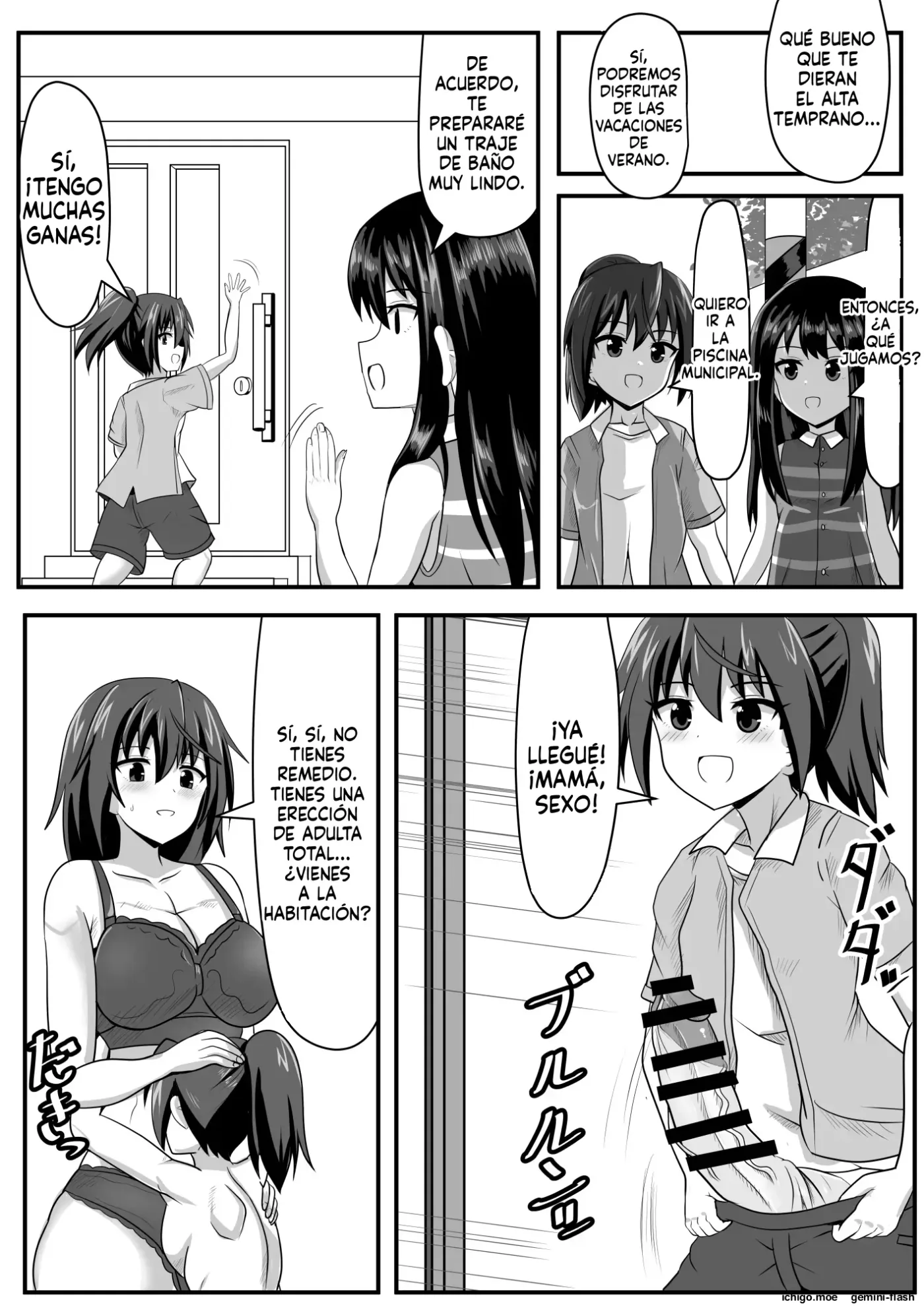 Seitsuu Futanari-chan wa Mama de Doutei o Soushitsu suru (Spanish) MTL capítulo 1 página 40