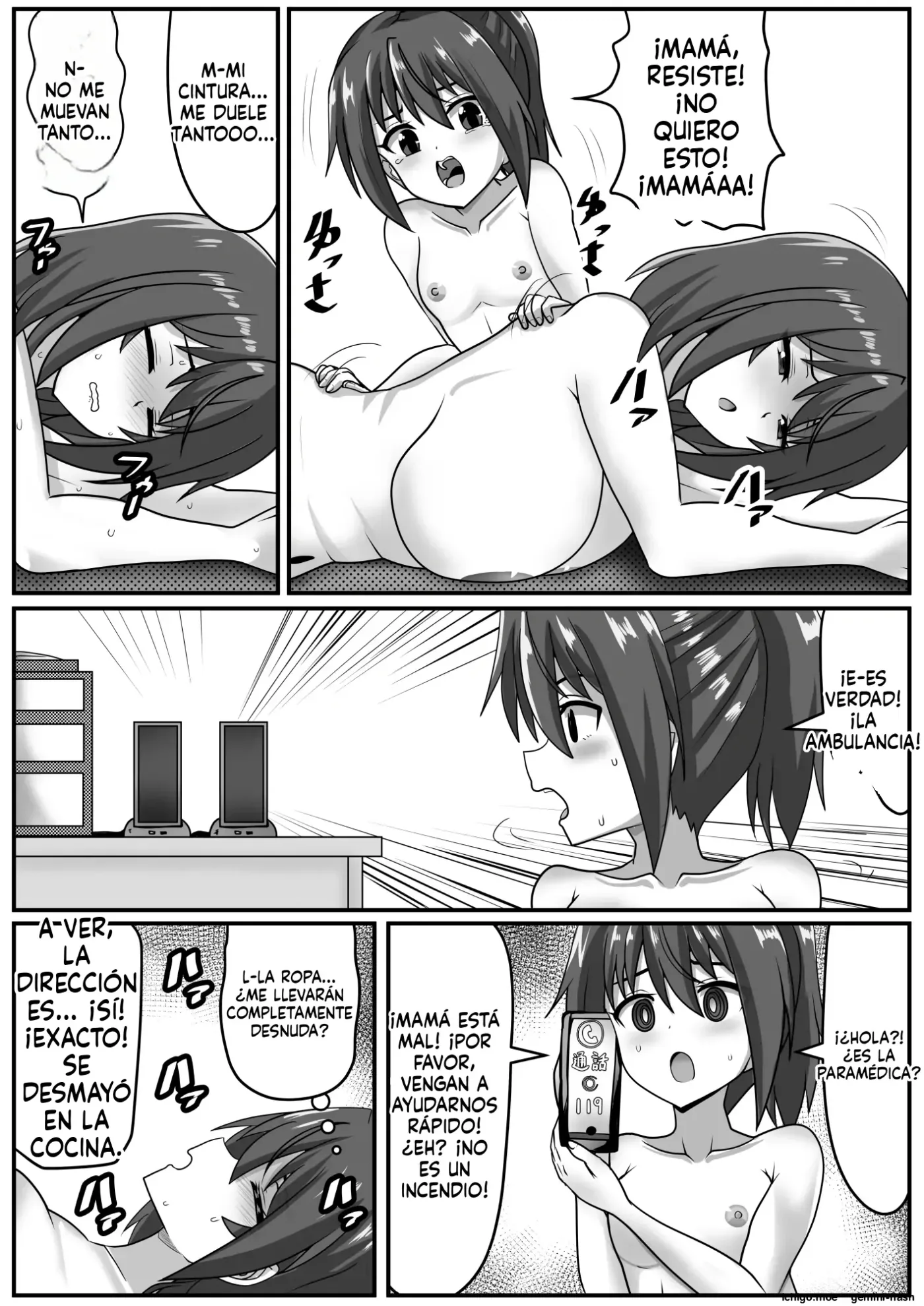 Seitsuu Futanari-chan wa Mama de Doutei o Soushitsu suru (Spanish) MTL capítulo 1 página 110