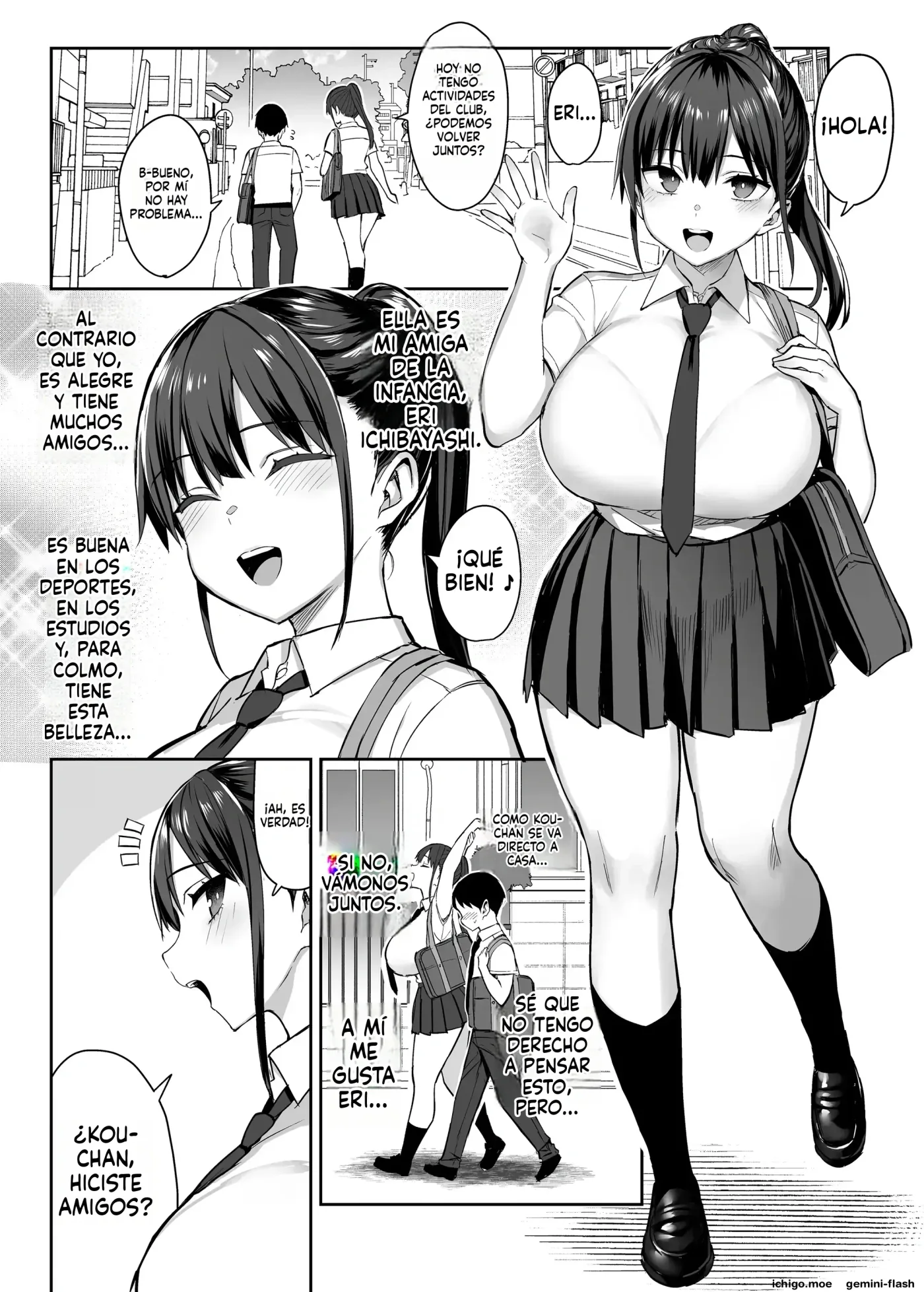 Zutto Suki datta Kyonyuu Osananajimi ga Furyou-tachi ni Moteasobareta Nanukakan Souchuuhen (Spanish) MTL capítulo 1 página 5