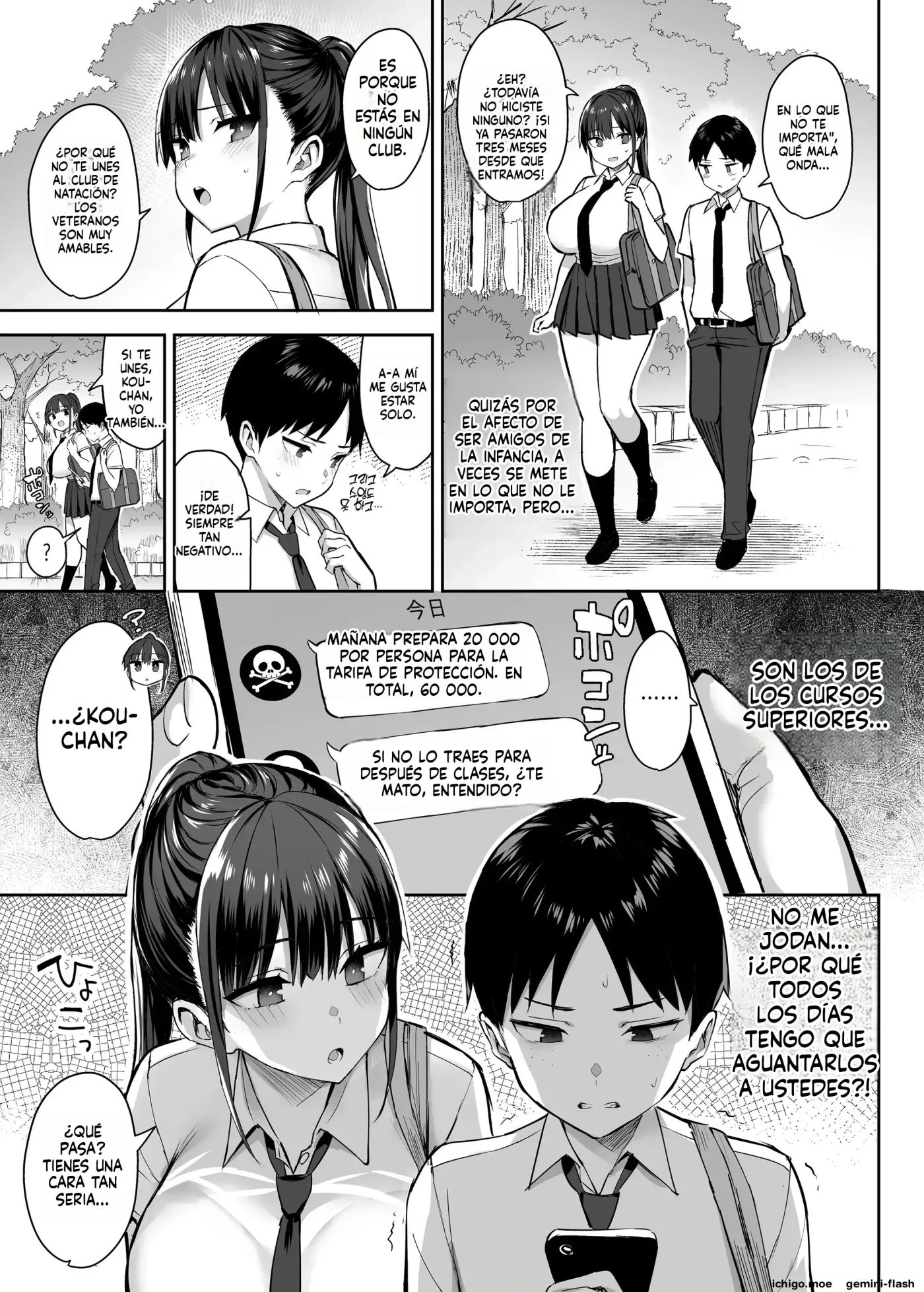 Zutto Suki datta Kyonyuu Osananajimi ga Furyou-tachi ni Moteasobareta Nanukakan Souchuuhen (Spanish) MTL capítulo 1 página 6