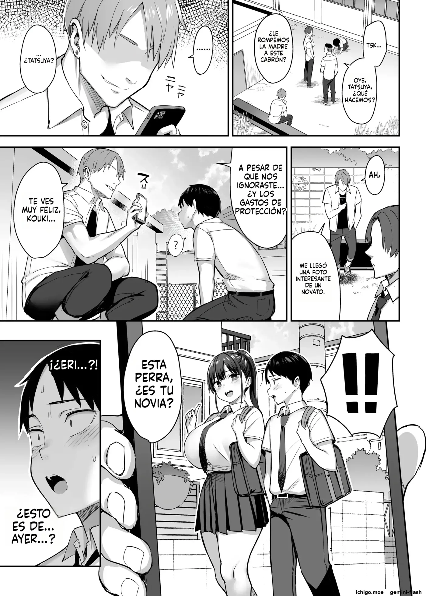 Zutto Suki datta Kyonyuu Osananajimi ga Furyou-tachi ni Moteasobareta Nanukakan Souchuuhen (Spanish) MTL capítulo 1 página 8