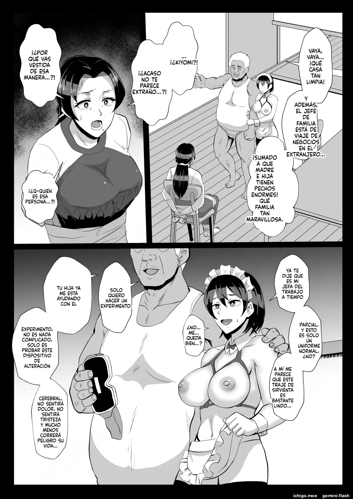 Fuzaichuu no Otto ni Makasareta Musume o Mamoritai Mama to Itsudemo Onaho Arbeit (Spanish) MTL capítulo 1 página 12