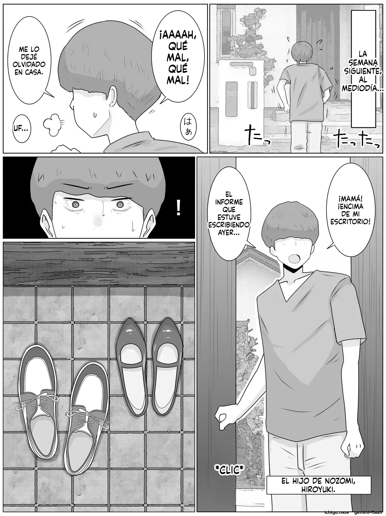 Hanshoku haha 5 dai ichi-bu kanketsu-hen musuko no Doukyuusei to mata ko tsukuri shite imasu (Spanish) MTL capítulo 1 página 18