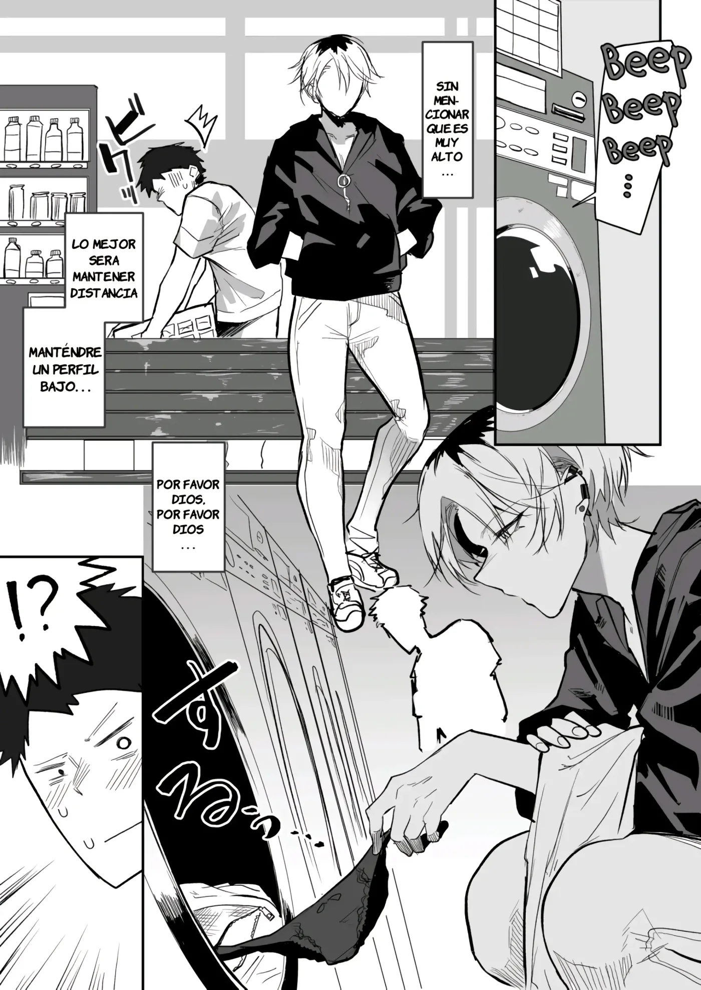 Coin Laundry de Kowai Yankee ni Karamareru Manga|Un Manga Sobre Mezclarse con una Delincuente Aterradora en la Lavanderia capítulo 1 página 2