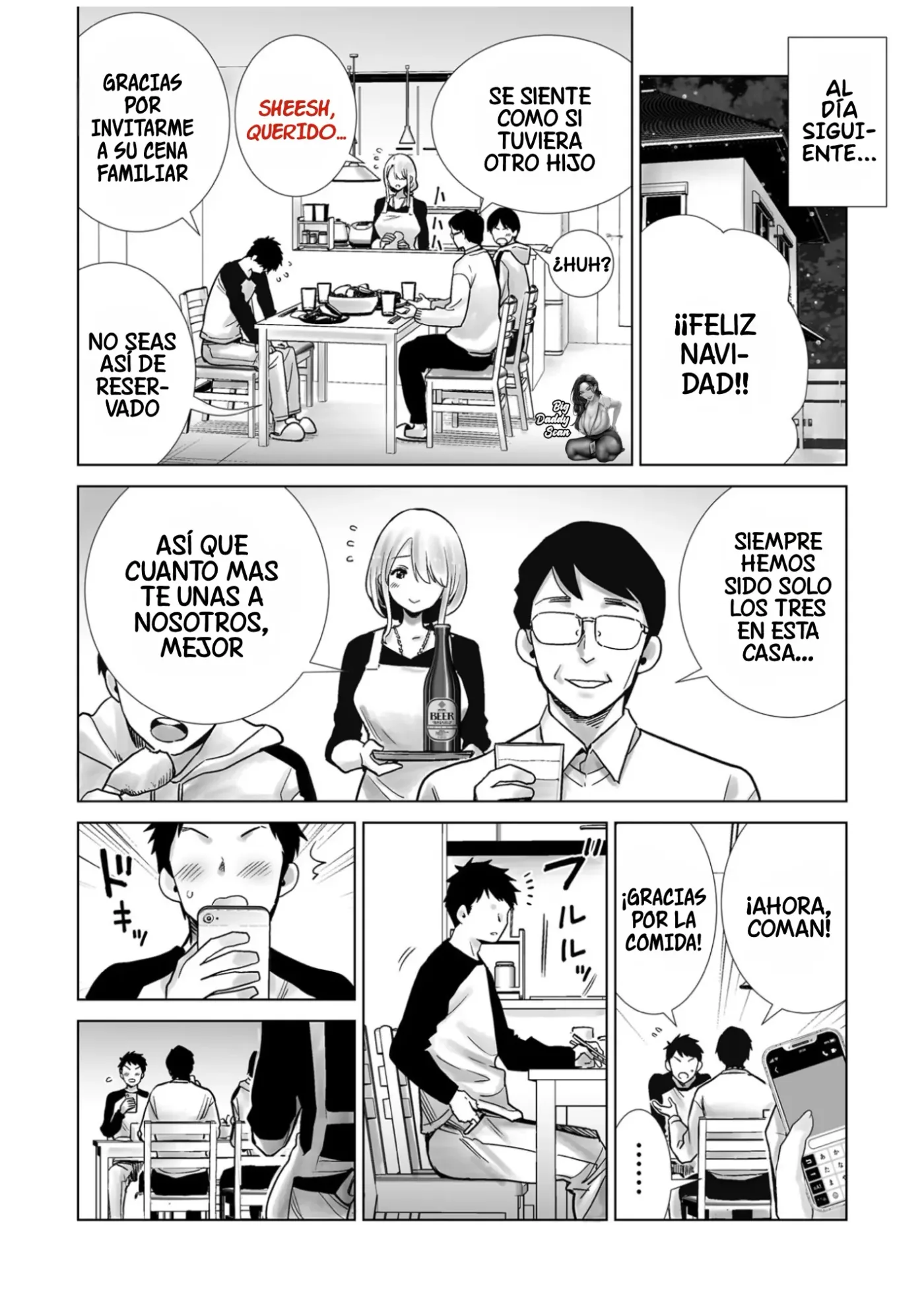 Tomodachi no Mama ga Boku no Dekachin de Ikimakutta Christmas Eve|Follando A La Madre De Mi Amigo En Víspera de Navidad capítulo 1 página 30