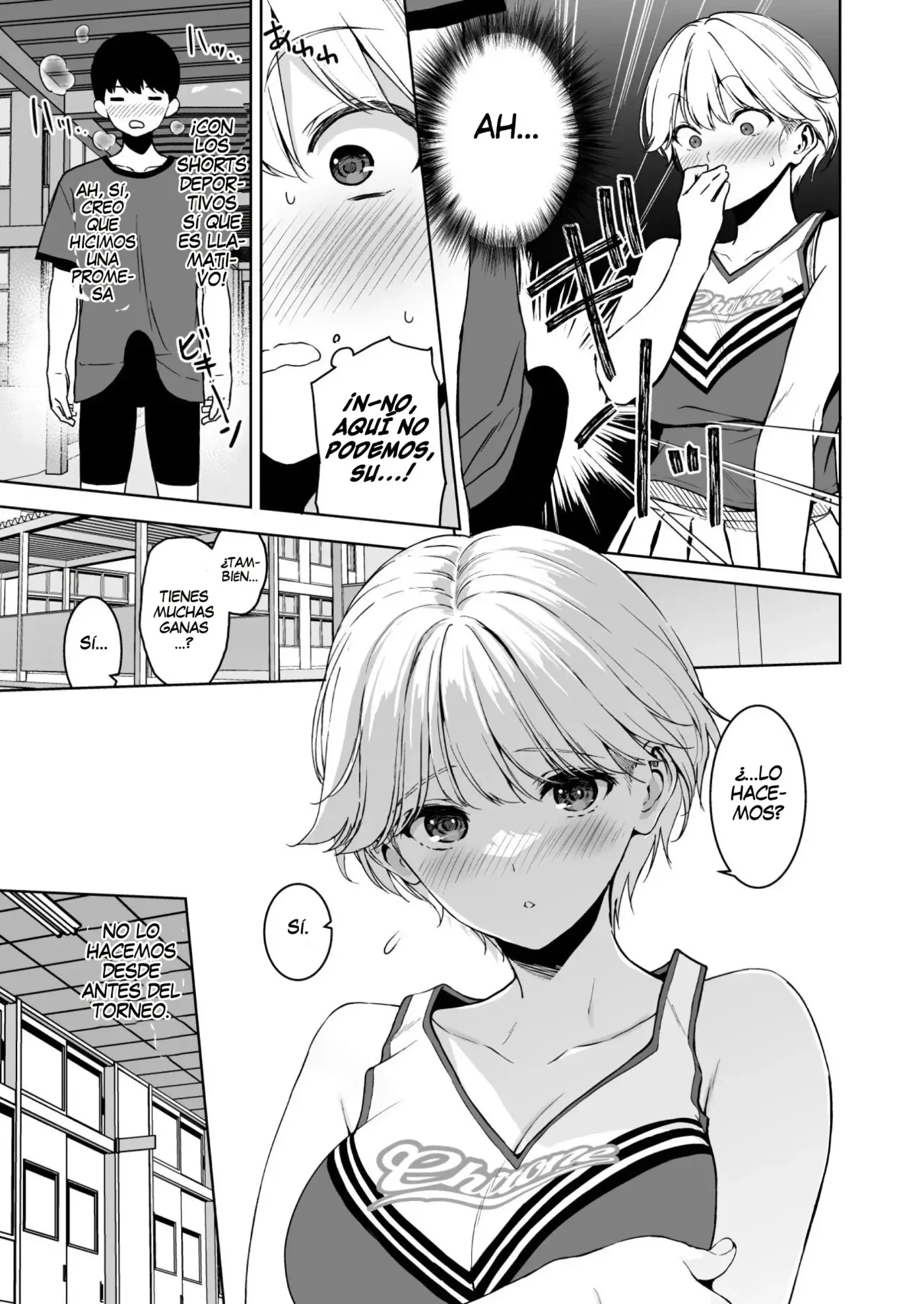 Binyuu no Kanojo ga Iru no ni Taisoubu no Bakunyuu ga Sasottekuru|Tengo una novia con unos pechos preciosos, pero la chica con pechos grandes del club de gimnasia me está tentando capítulo 1 página 6