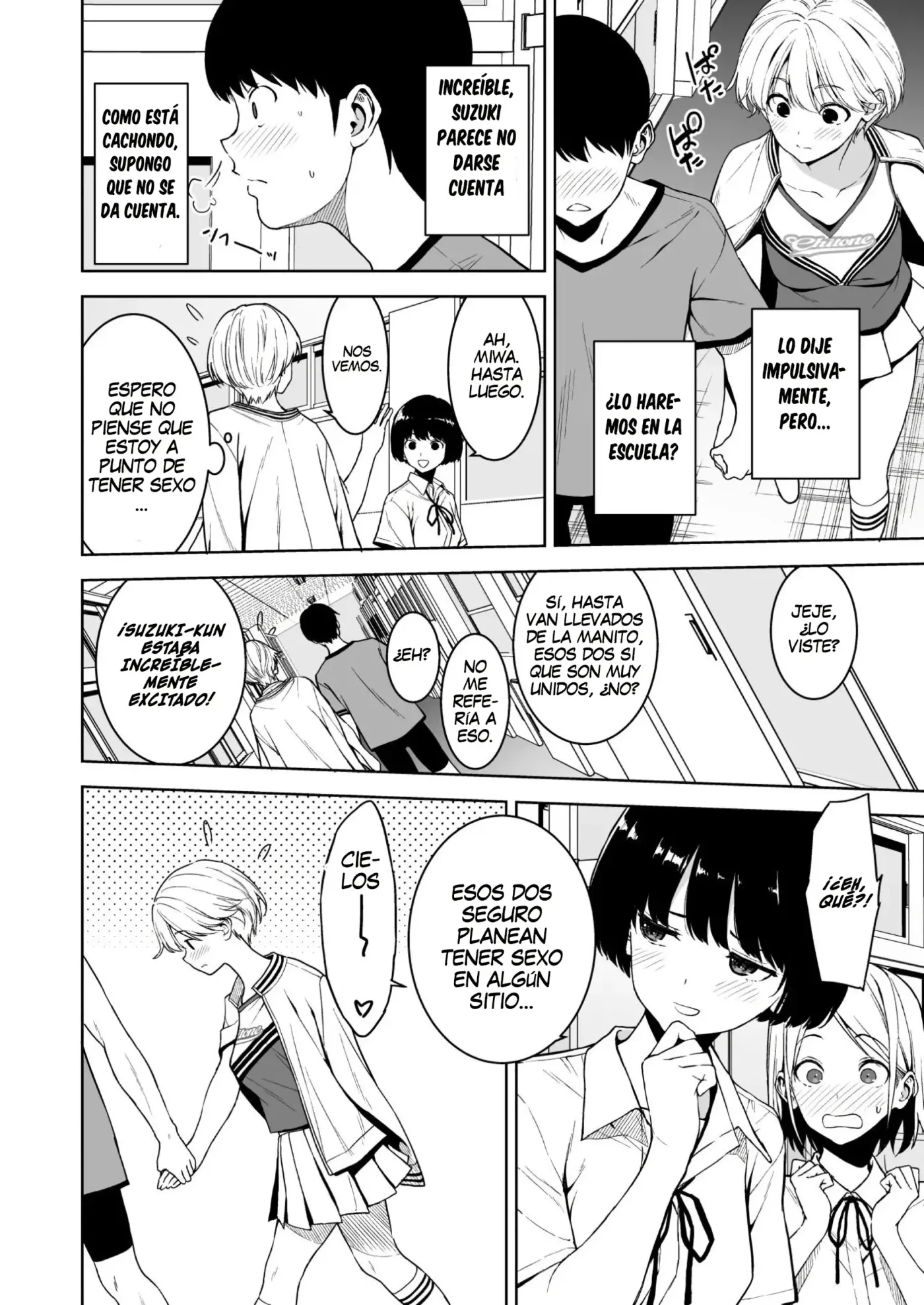 Binyuu no Kanojo ga Iru no ni Taisoubu no Bakunyuu ga Sasottekuru|Tengo una novia con unos pechos preciosos, pero la chica con pechos grandes del club de gimnasia me está tentando capítulo 1 página 7