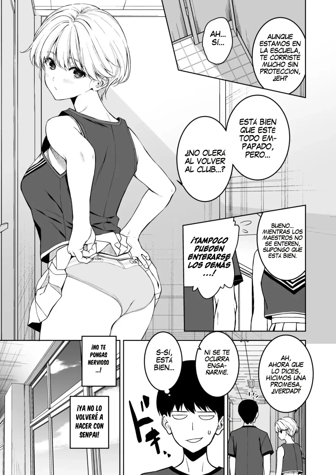 Binyuu no Kanojo ga Iru no ni Taisoubu no Bakunyuu ga Sasottekuru|Tengo una novia con unos pechos preciosos, pero la chica con pechos grandes del club de gimnasia me está tentando capítulo 1 página 30