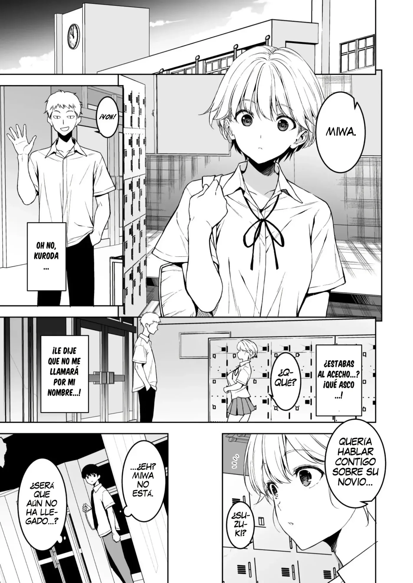 Binyuu no Kanojo ga Iru no ni Taisoubu no Bakunyuu ga Sasottekuru|Tengo una novia con unos pechos preciosos, pero la chica con pechos grandes del club de gimnasia me está tentando capítulo 1 página 32