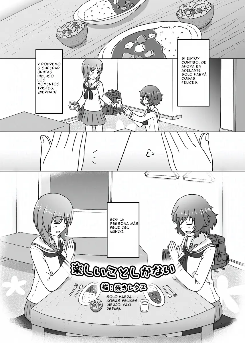 Miho/Yukari yuri erotic manga: "Nothing but Fun Times" capítulo 1 página 4