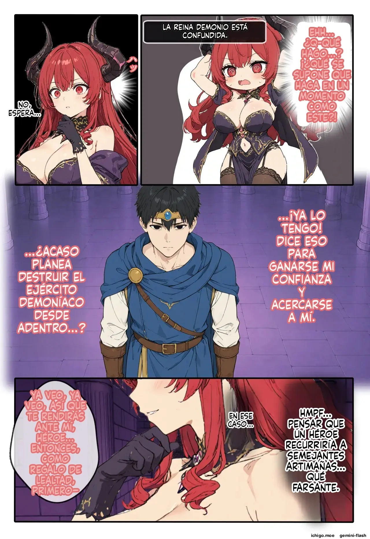 Kouman maou, hinjaku bonyuu kando kabin taishitsu ni sareru (Spanish) MTL capítulo 1 página 9