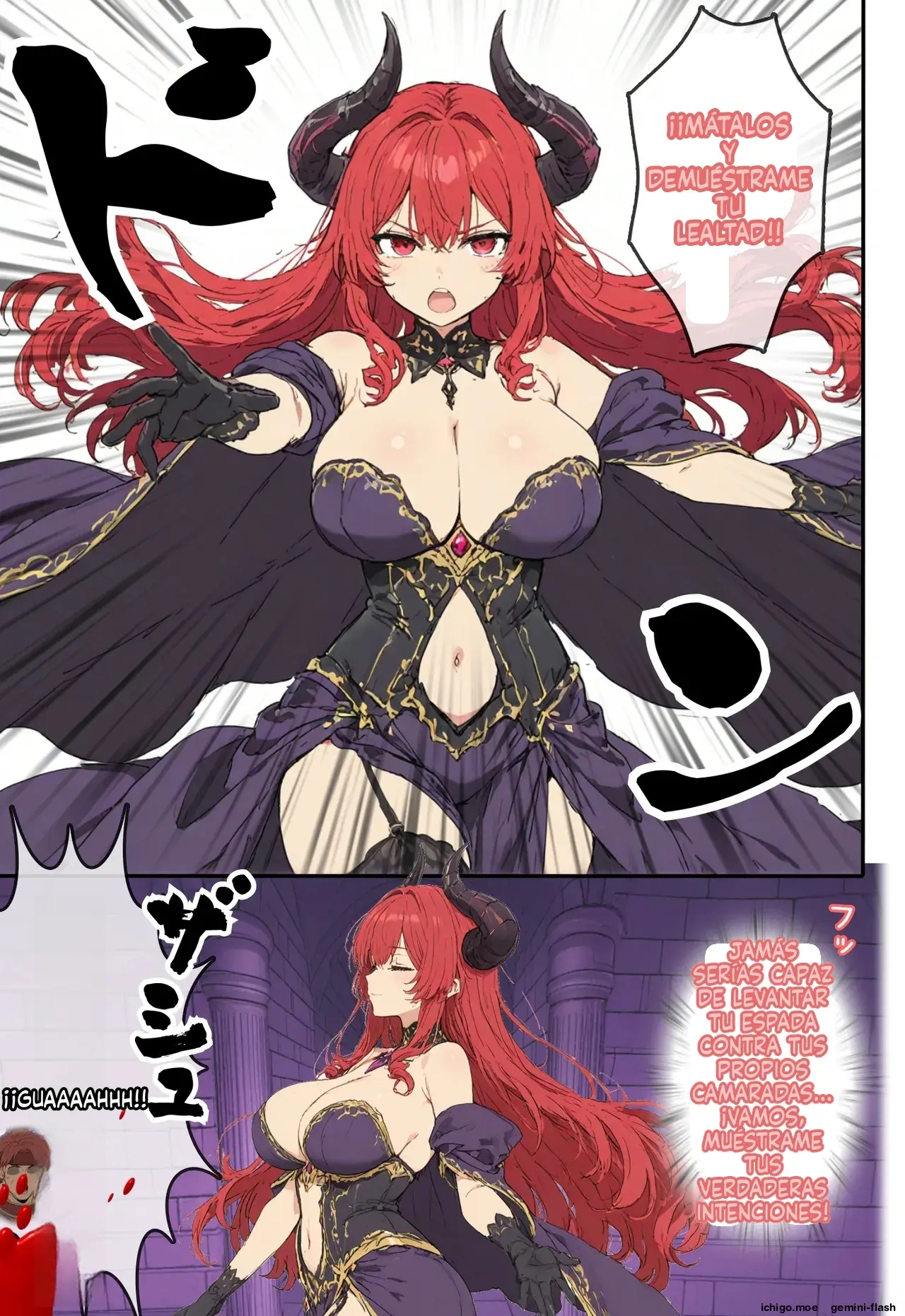 Kouman maou, hinjaku bonyuu kando kabin taishitsu ni sareru (Spanish) MTL capítulo 1 página 10