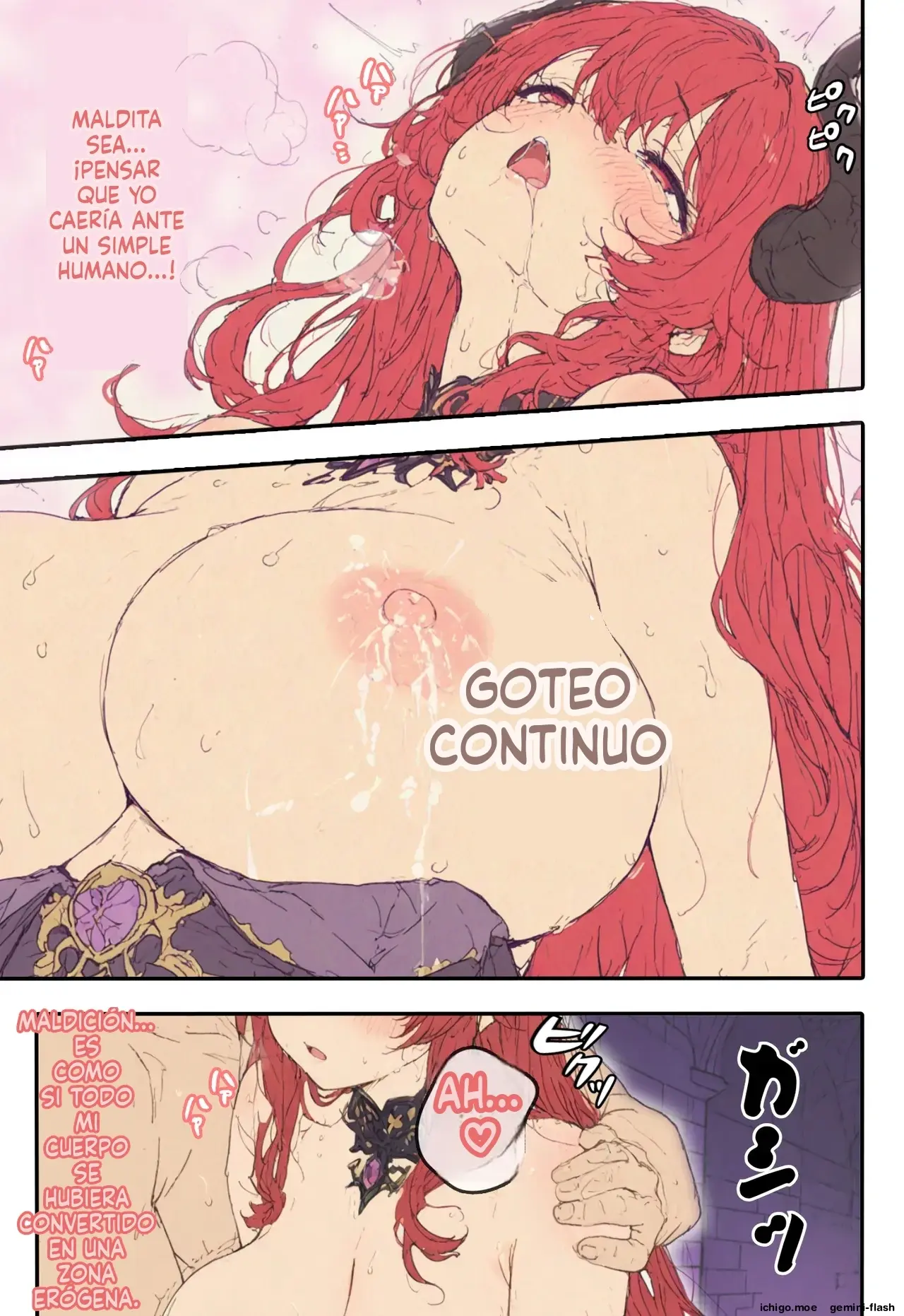 Kouman maou, hinjaku bonyuu kando kabin taishitsu ni sareru (Spanish) MTL capítulo 1 página 32