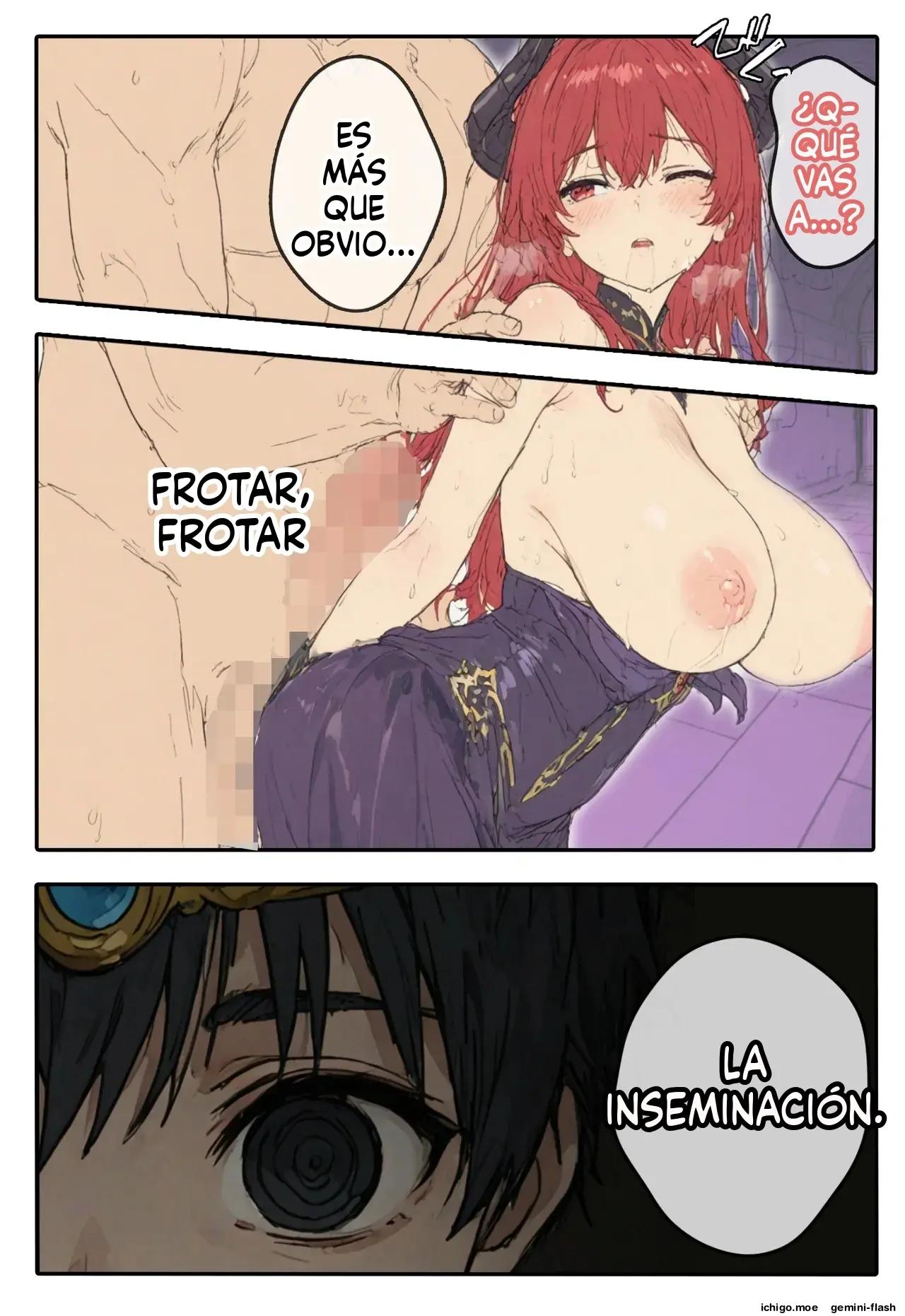 Kouman maou, hinjaku bonyuu kando kabin taishitsu ni sareru (Spanish) MTL capítulo 1 página 33