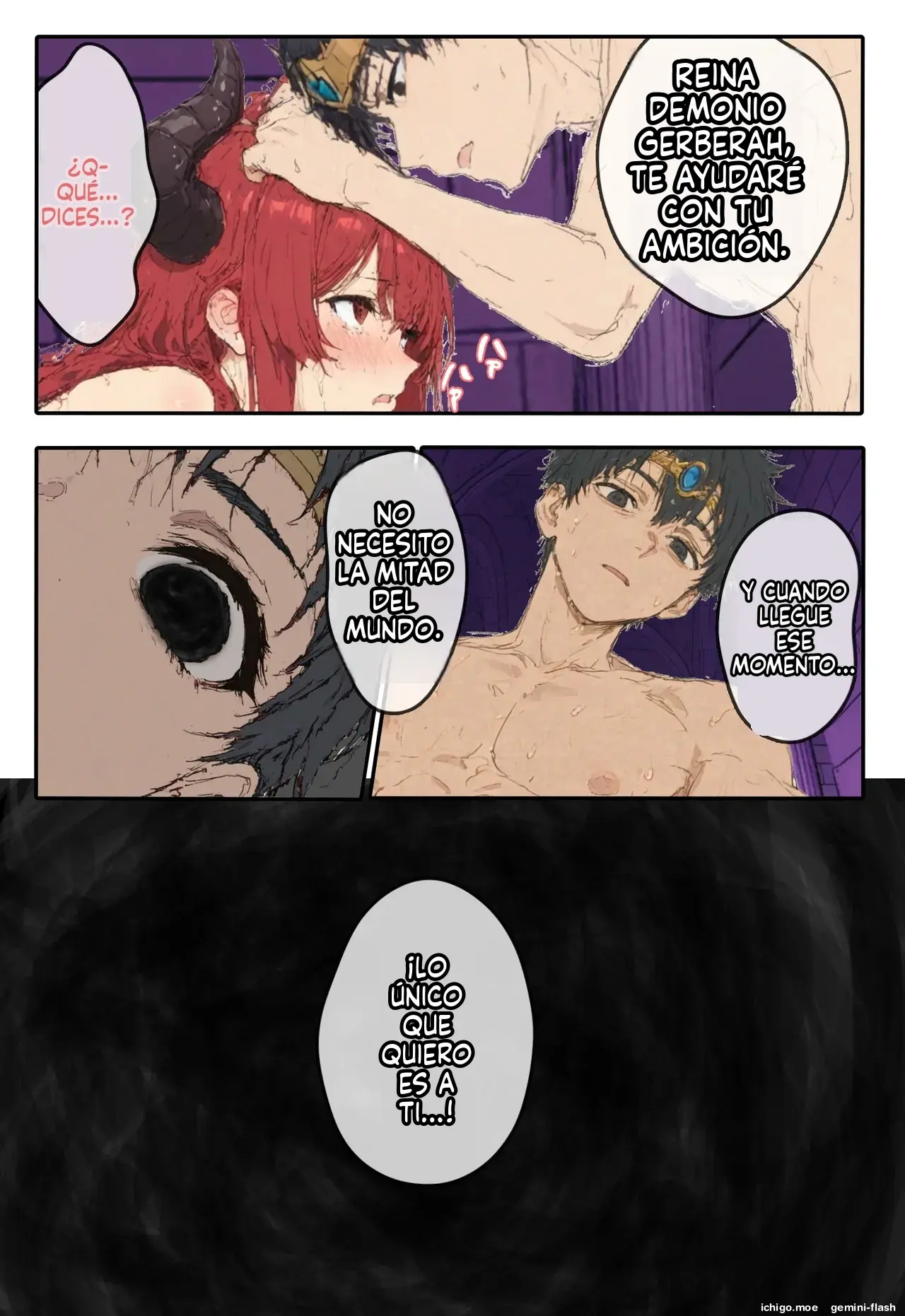 Kouman maou, hinjaku bonyuu kando kabin taishitsu ni sareru (Spanish) MTL capítulo 1 página 60
