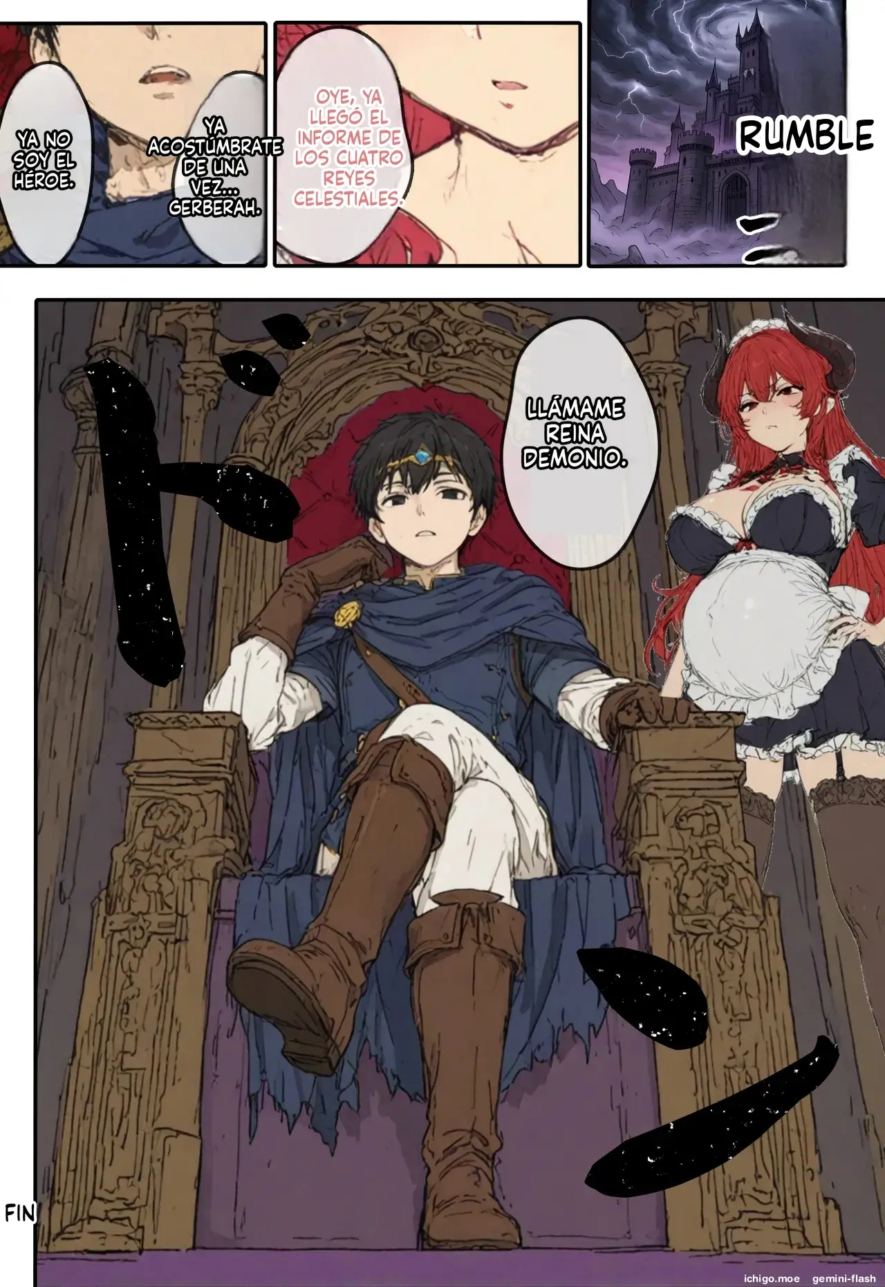 Kouman maou, hinjaku bonyuu kando kabin taishitsu ni sareru (Spanish) MTL capítulo 1 página 62