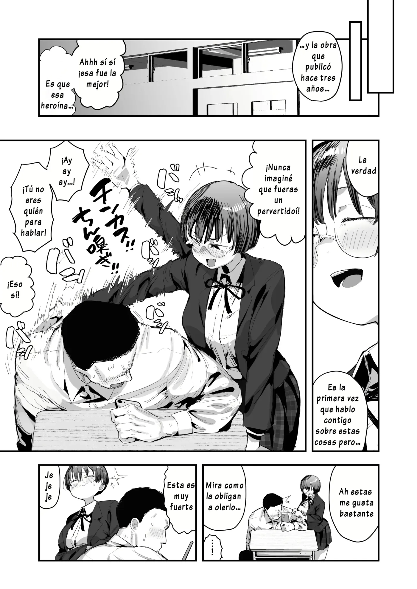 Bokutachi, Seiheki Friend. ~Onna Tomodachi no Aidokusho wa Ore no Daisuki na "Chin Kagi Ero Manga" deshita~｜Amigos de Fetichistas ~El Manga Favorito de mi Amiga Resultó ser del "Género Erótico Sobre oler Penes" que Tanto me Gusta~ capítulo 1 página 6