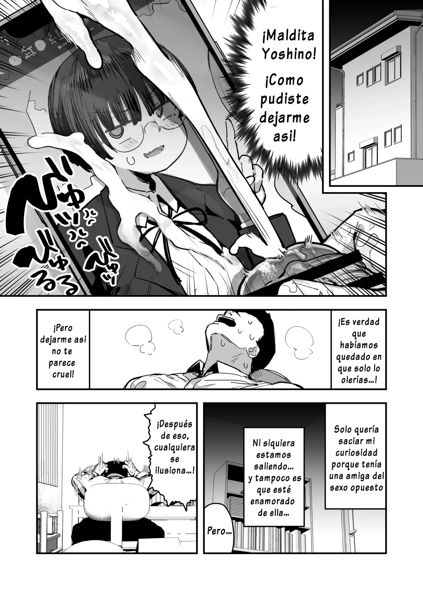 Bokutachi, Seiheki Friend. ~Onna Tomodachi no Aidokusho wa Ore no Daisuki na "Chin Kagi Ero Manga" deshita~｜Amigos de Fetichistas ~El Manga Favorito de mi Amiga Resultó ser del "Género Erótico Sobre oler Penes" que Tanto me Gusta~ capítulo 1 página 27