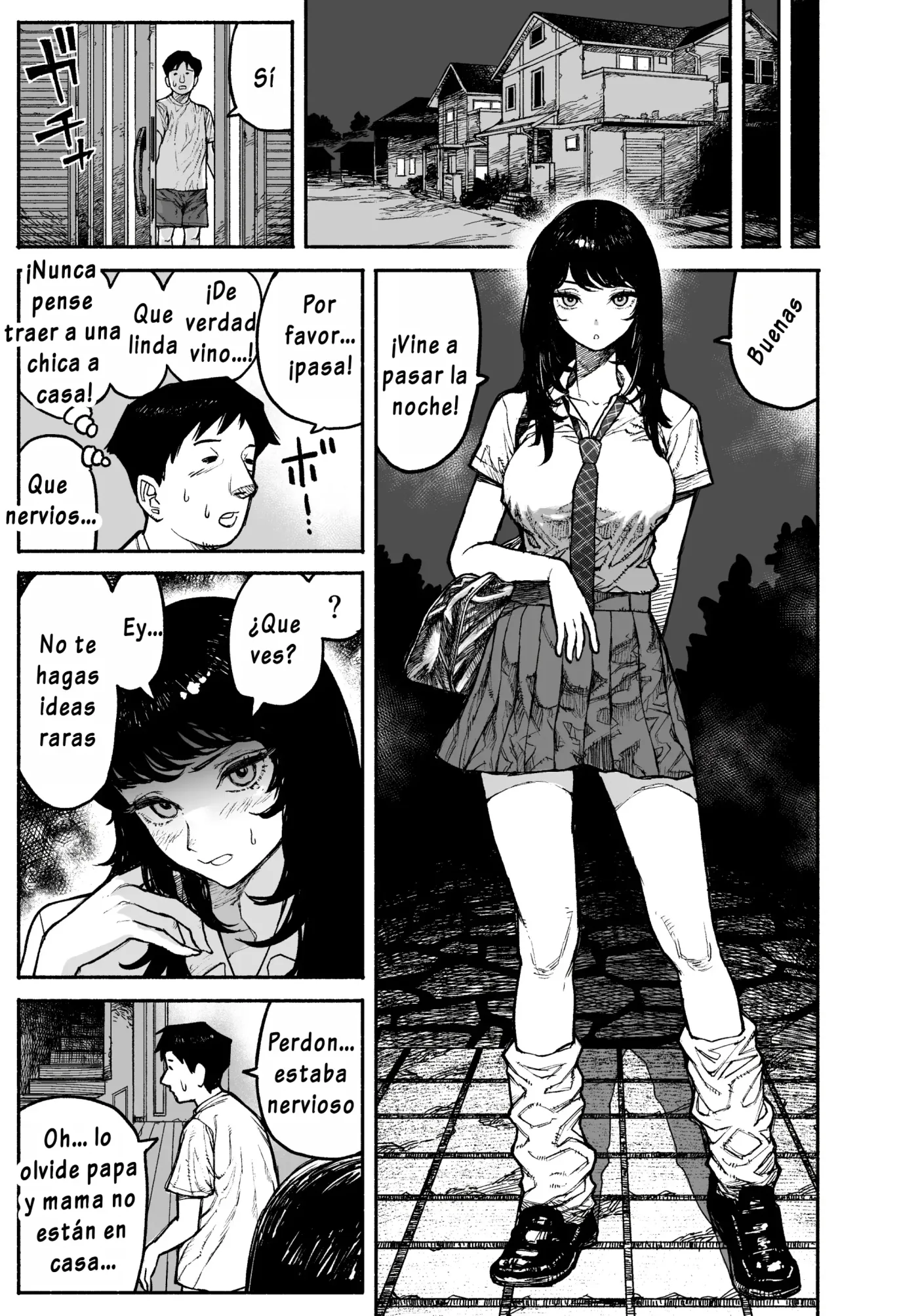 Gyaru ga Tomari ni Kita node Nakadashi Hachi Sasete Moratta Hanashi.|Una Gyaru Vino a Pasar la Noche y Acabé Dentro de Ella. capítulo 1 página 7