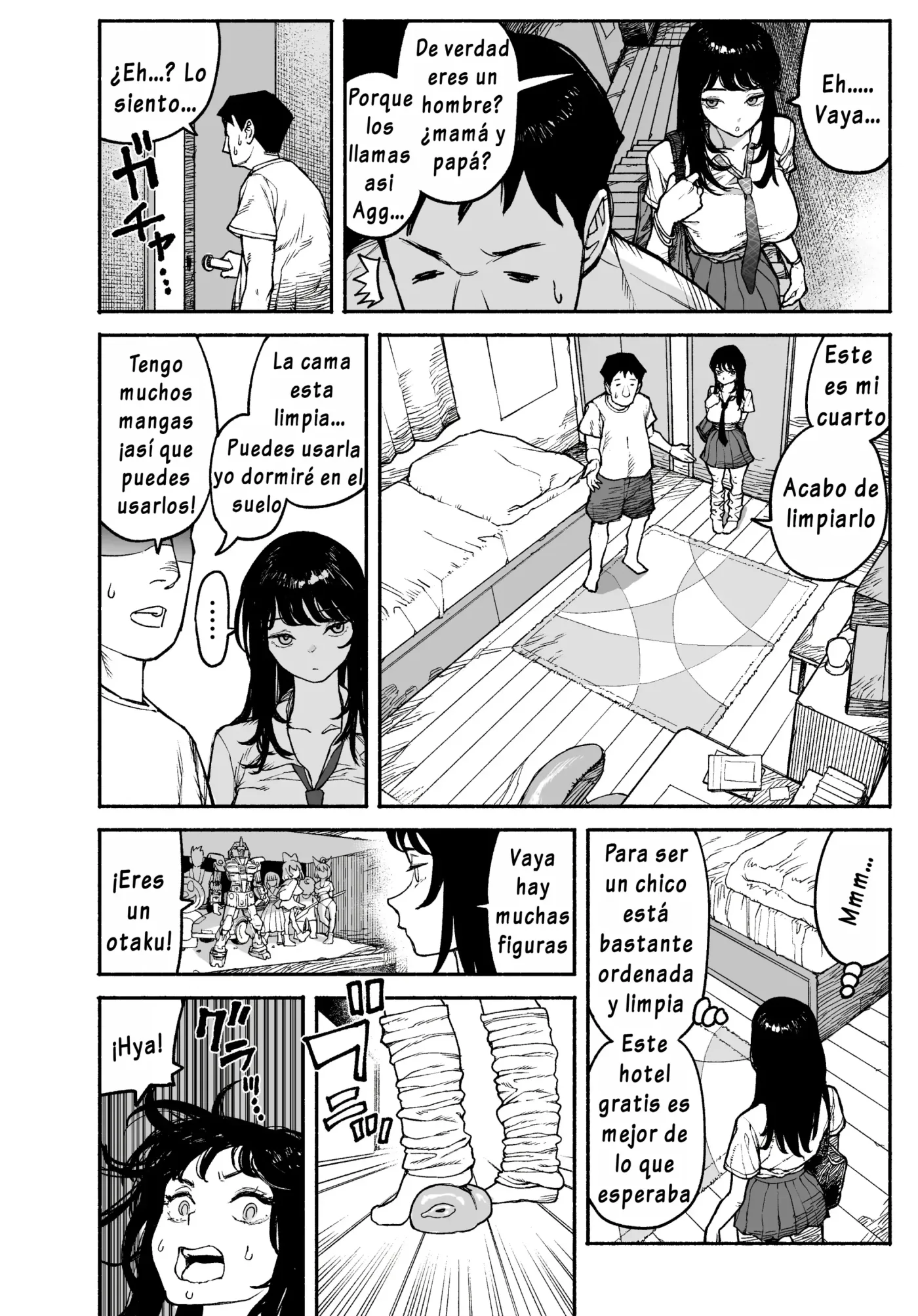 Gyaru ga Tomari ni Kita node Nakadashi Hachi Sasete Moratta Hanashi.|Una Gyaru Vino a Pasar la Noche y Acabé Dentro de Ella. capítulo 1 página 8