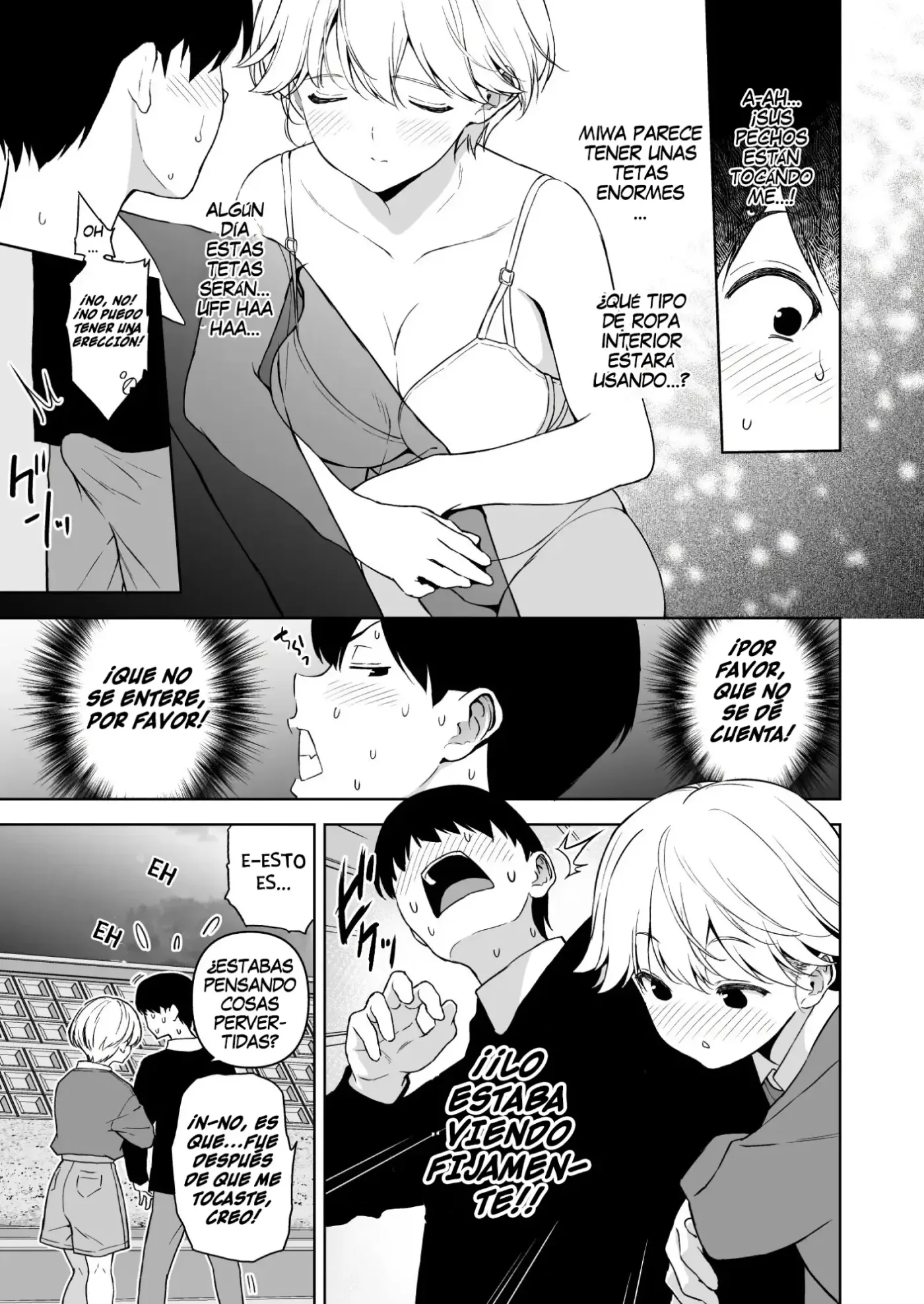 Binyuu no Kanojo ga Iru no ni Taisoubu no Bakunyuu ga Sasottekuru｜Tengo una novia con unos pechos preciosos, pero la chica con pechos grandes del club de gimnasia me está tentando capítulo 1 página 6