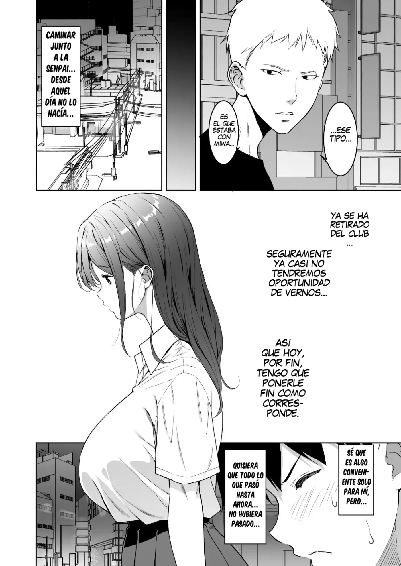 Binyuu no Kanojo ga Iru no ni Taisoubu no Bakunyuu ga Sasottekuru｜Tengo una novia con unos pechos preciosos, pero la chica con pechos grandes del club de gimnasia me está tentando capítulo 1 página 49