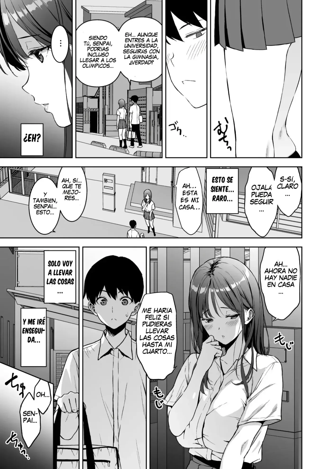 Binyuu no Kanojo ga Iru no ni Taisoubu no Bakunyuu ga Sasottekuru｜Tengo una novia con unos pechos preciosos, pero la chica con pechos grandes del club de gimnasia me está tentando capítulo 1 página 50