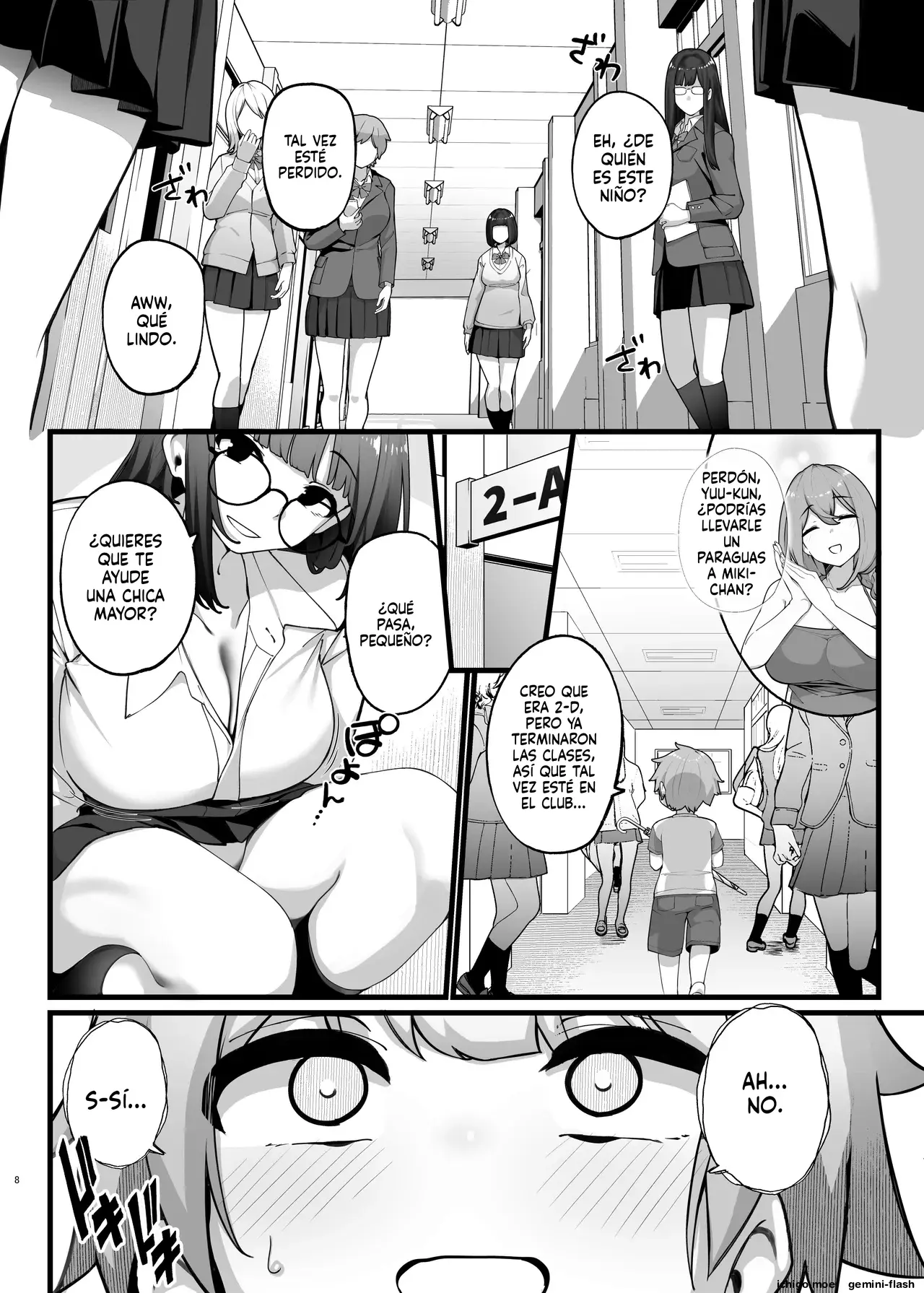if Boku to Gasatsu na Onee no Seiyoku Shori Seikatsu ~Onee-chan wa Dare no Mono! Hen (Spanish) MTL capítulo 1 página 8