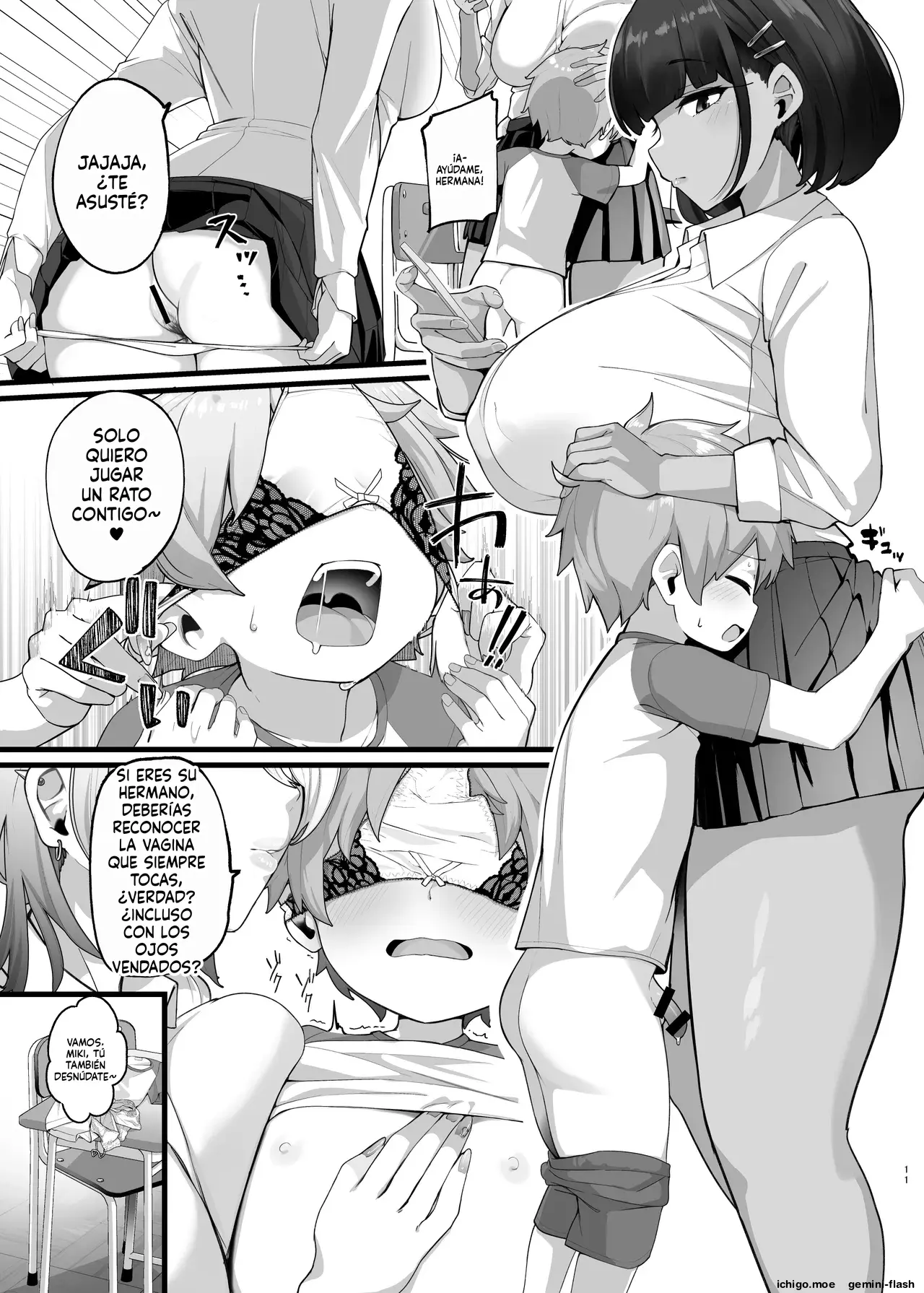 if Boku to Gasatsu na Onee no Seiyoku Shori Seikatsu ~Onee-chan wa Dare no Mono! Hen (Spanish) MTL capítulo 1 página 11