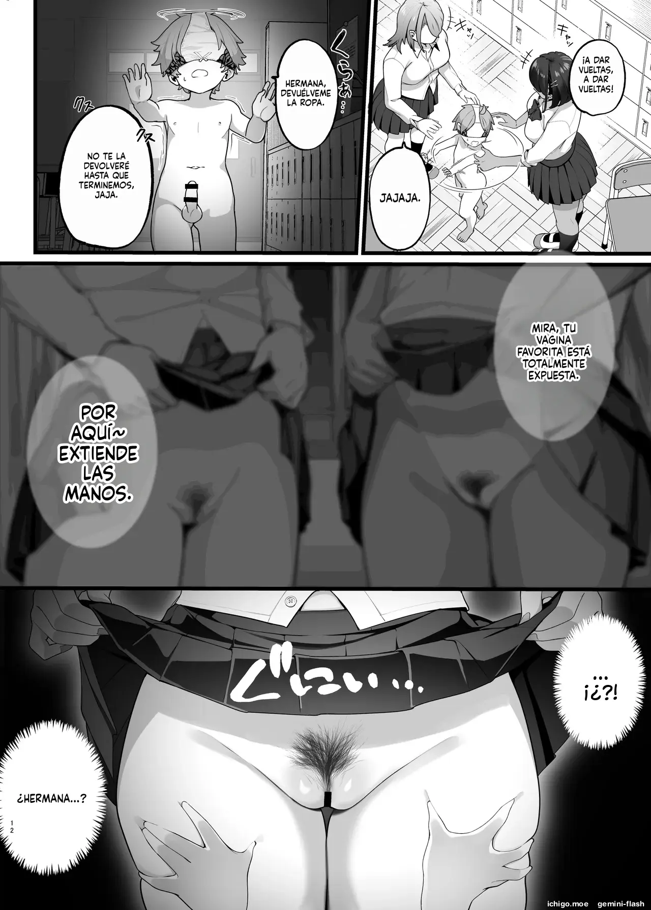 if Boku to Gasatsu na Onee no Seiyoku Shori Seikatsu ~Onee-chan wa Dare no Mono! Hen (Spanish) MTL capítulo 1 página 12