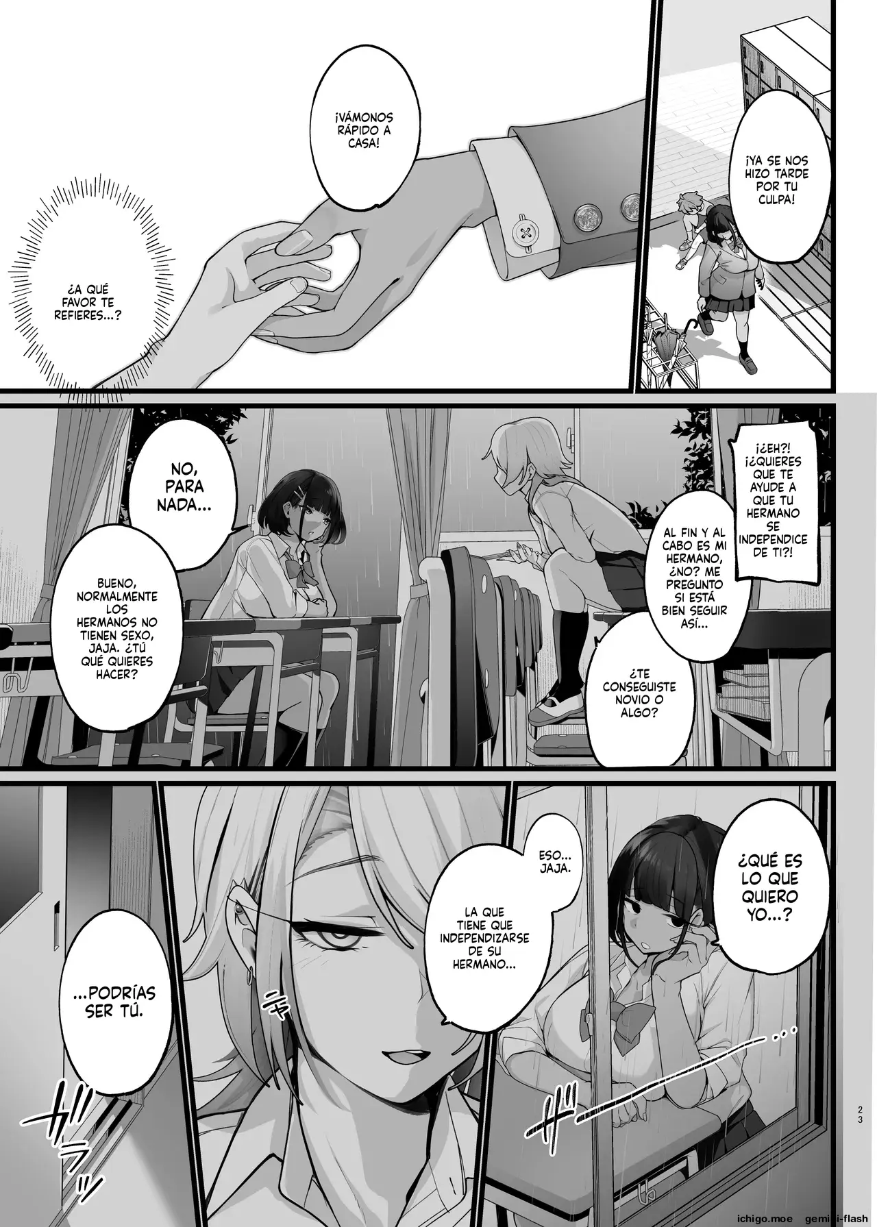 if Boku to Gasatsu na Onee no Seiyoku Shori Seikatsu ~Onee-chan wa Dare no Mono! Hen (Spanish) MTL capítulo 1 página 23