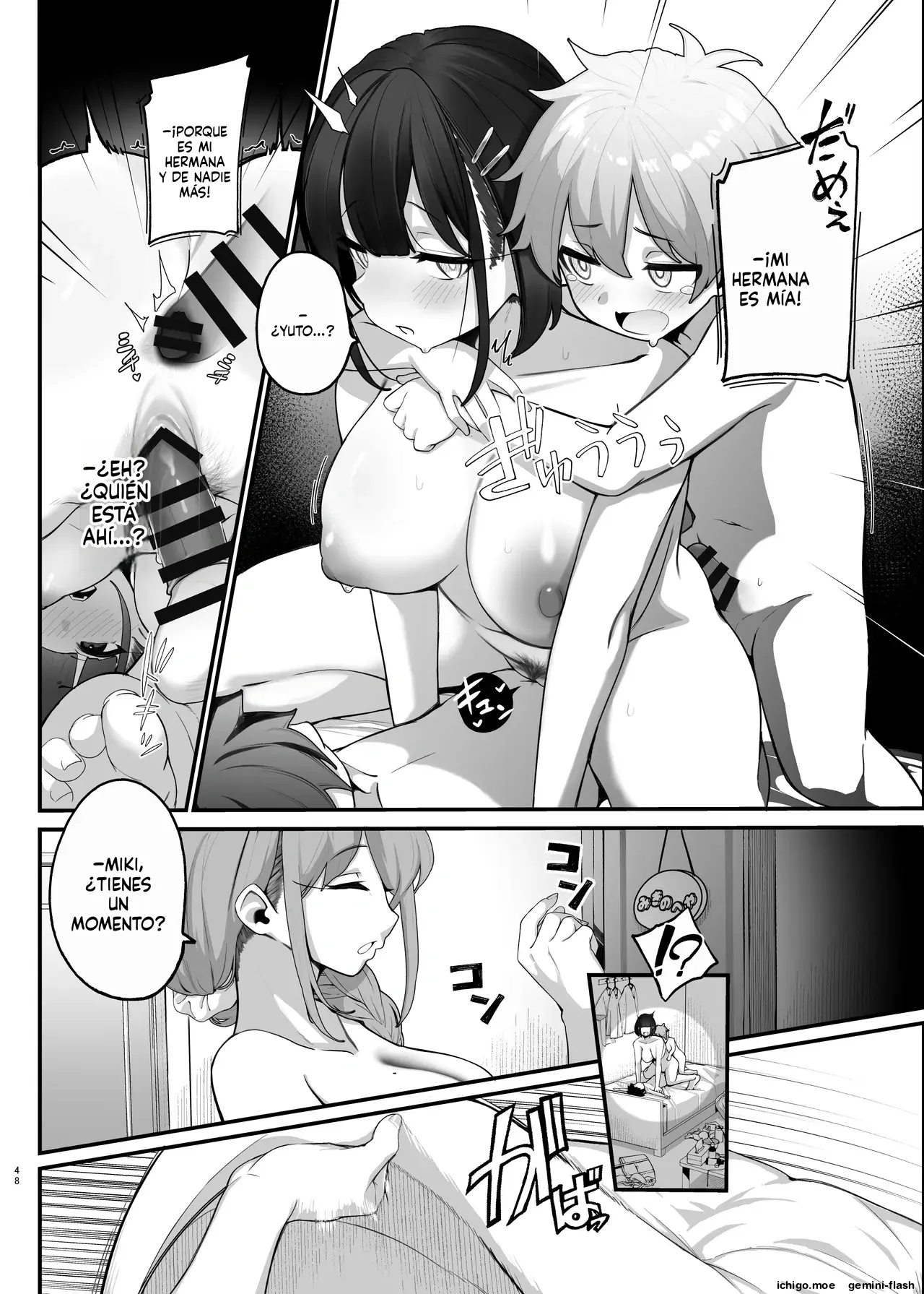 if Boku to Gasatsu na Onee no Seiyoku Shori Seikatsu ~Onee-chan wa Dare no Mono! Hen (Spanish) MTL capítulo 1 página 48