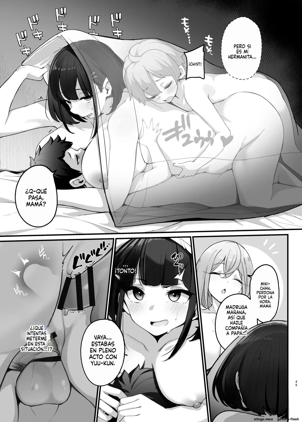 if Boku to Gasatsu na Onee no Seiyoku Shori Seikatsu ~Onee-chan wa Dare no Mono! Hen (Spanish) MTL capítulo 1 página 49