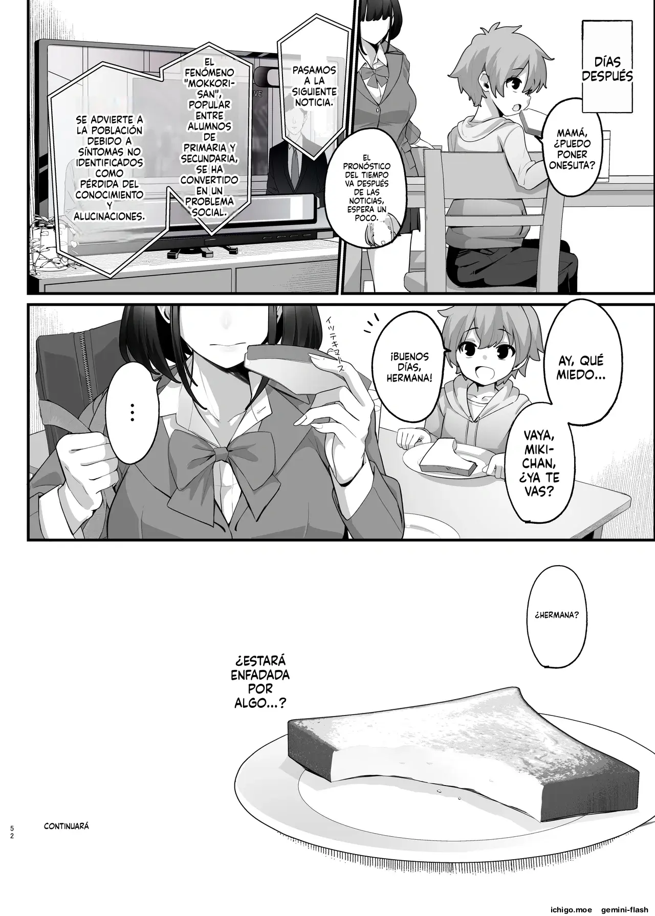 if Boku to Gasatsu na Onee no Seiyoku Shori Seikatsu ~Onee-chan wa Dare no Mono! Hen (Spanish) MTL capítulo 1 página 52