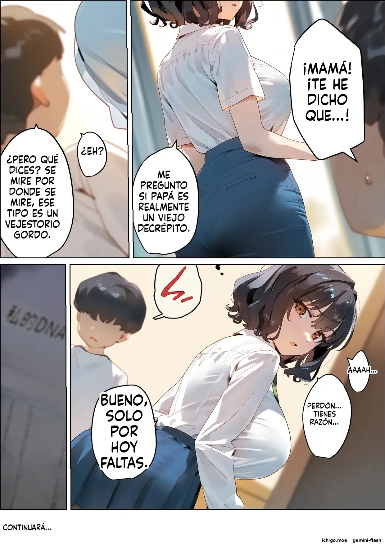 Takuran Meiichi Tanetsuke gifusankeno giri imoutonisare netorareta osananajimi (Spanish) MTL capítulo 1 página 106