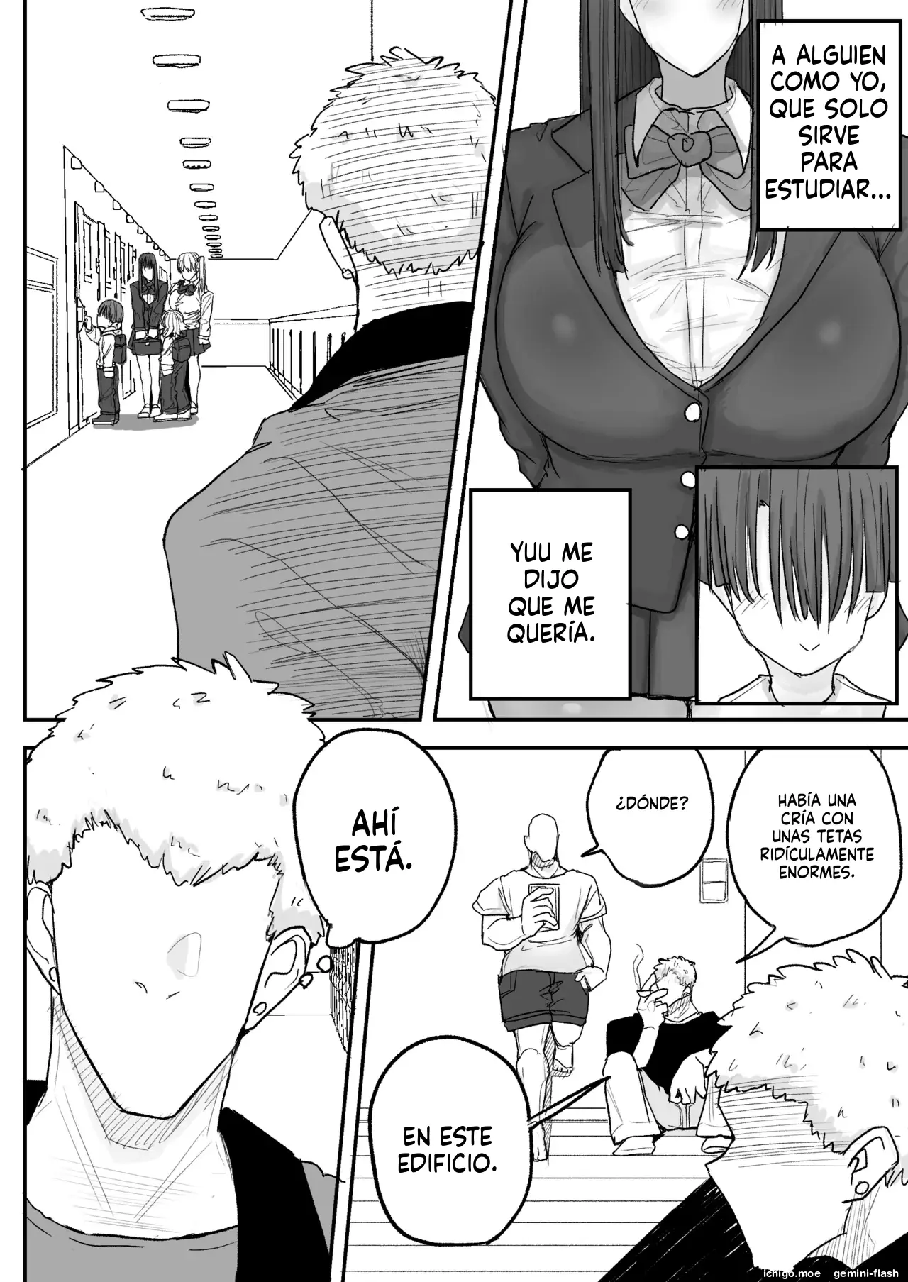 Boku no kanojo wa ue no kai no tsuyo osu ni bokobokoni sa rete NTR re chaimashita (Spanish) MTL capítulo 1 página 3