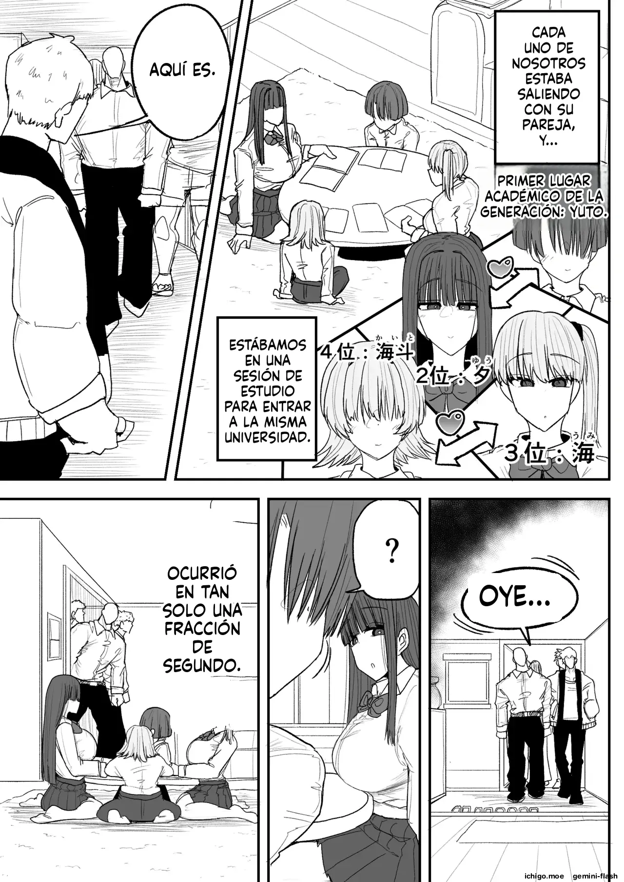 Boku no kanojo wa ue no kai no tsuyo osu ni bokobokoni sa rete NTR re chaimashita (Spanish) MTL capítulo 1 página 4