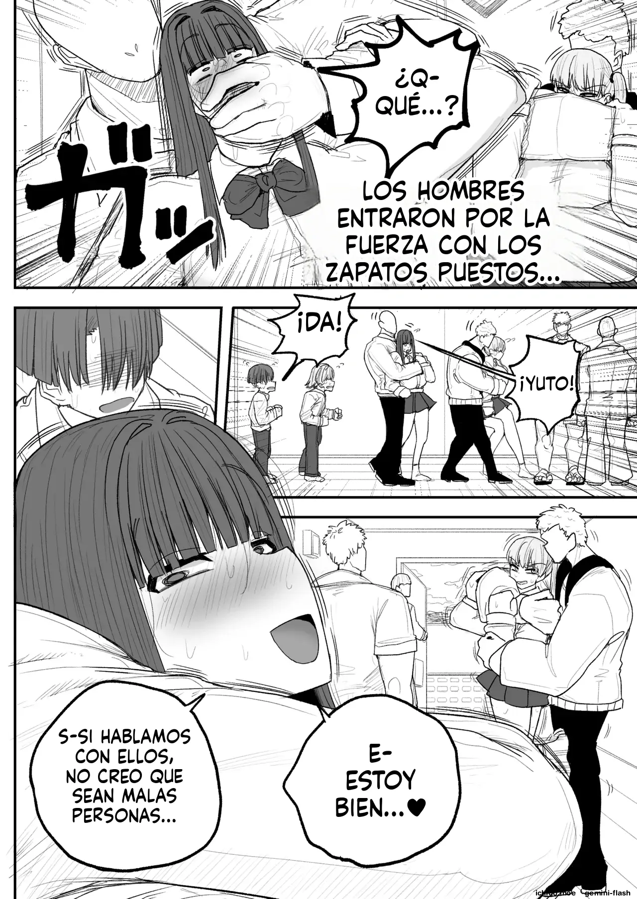 Boku no kanojo wa ue no kai no tsuyo osu ni bokobokoni sa rete NTR re chaimashita (Spanish) MTL capítulo 1 página 5