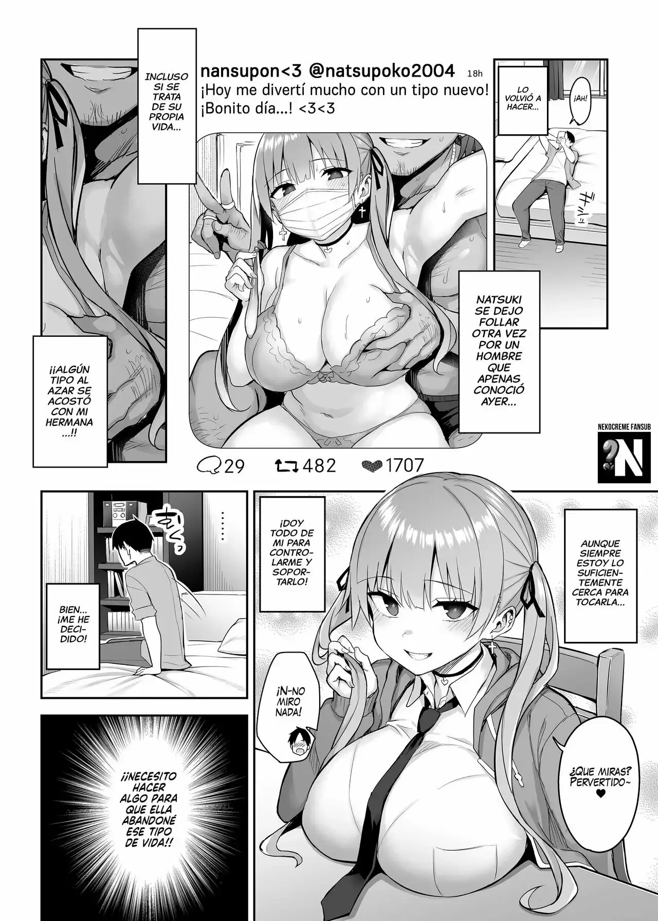 Ichibocchi (Ichinomiya Yuu)] Moto InCha no Kyonyuu Yariman Imouto ga Erosugite, Onii-chan wa Mou...!! 1-3 | ¡¡Mi Hermanita Quien era una Comelibros se Convirtió en una Puta de grandes Tetas...!! 1-4 capítulo 1 página 49