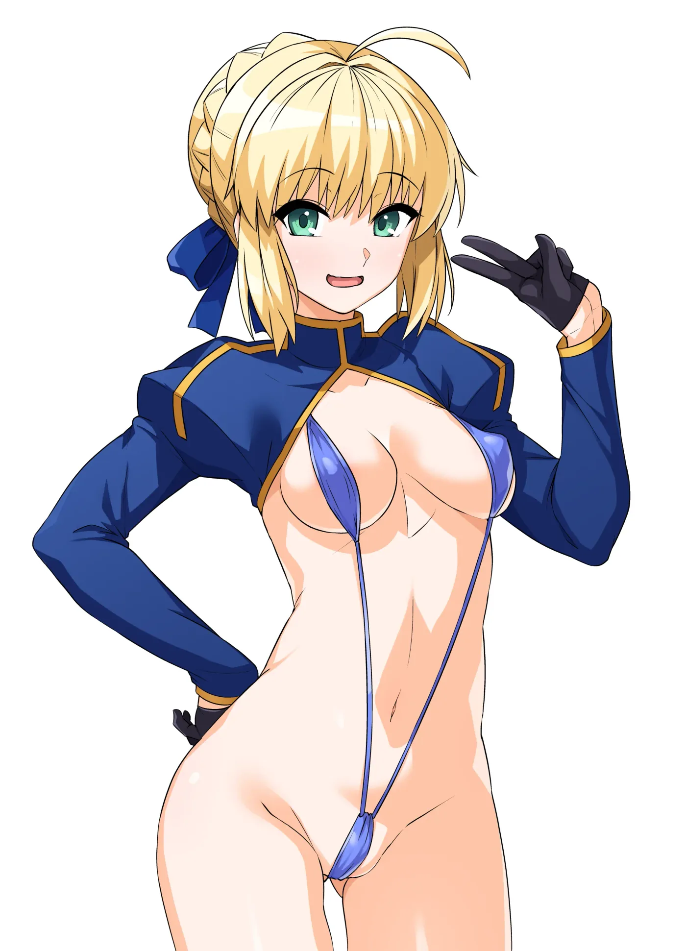 Saber-san Yarimoku Nanpamachi Onsen Hen - Saber-san Espera Ser Ligada En Las Aguas Termales capítulo 1 página 55