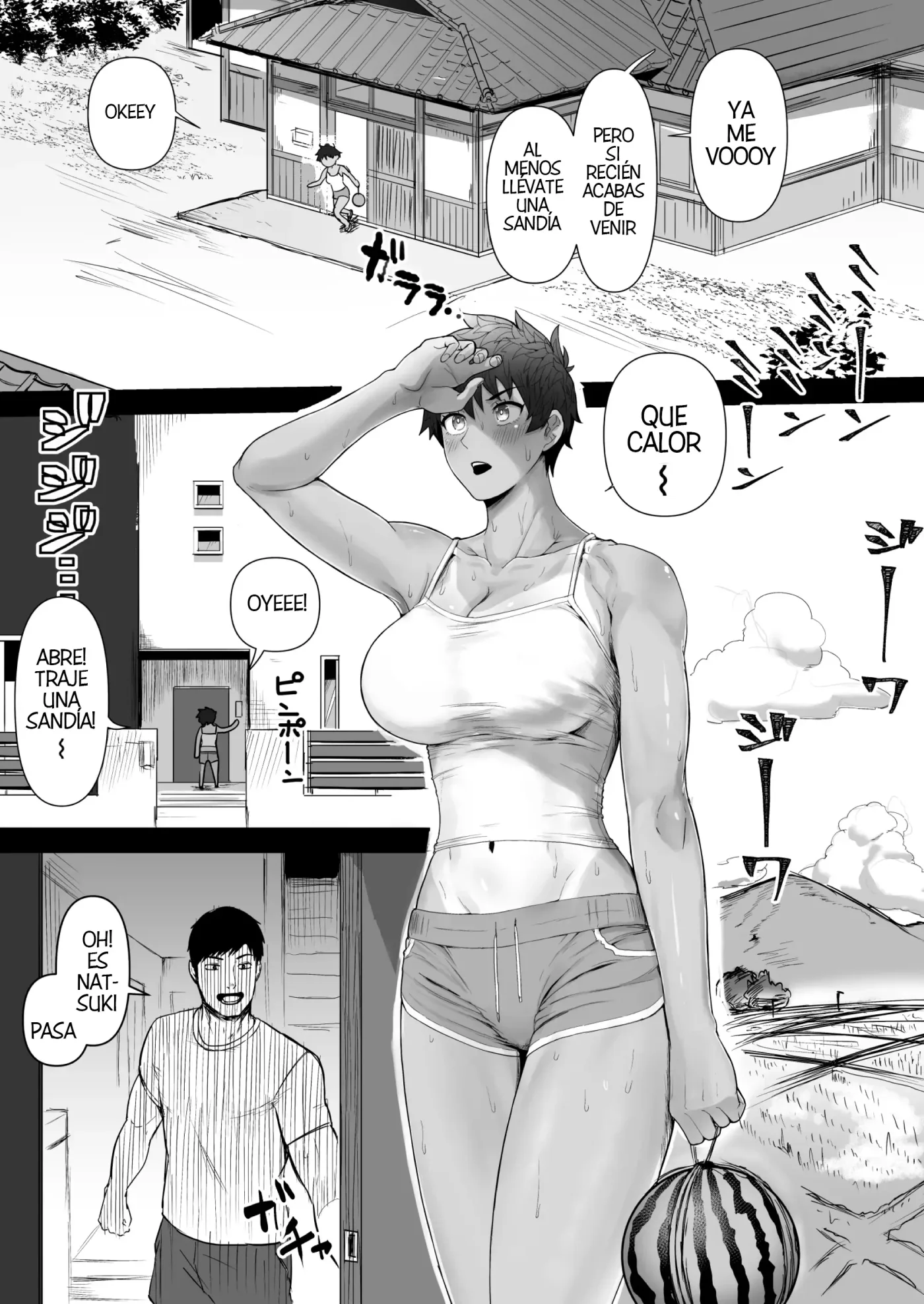 Boish de Takashinchou na Kasshoku Oreko-domo to Ase-mure Icharabu Ecchi Shimakuru Hon | Teniendo un monton de sexo sudoroso y apasionado con mi enorme, bronceada y marimacha amiga de la infancia capítulo 1 página 2