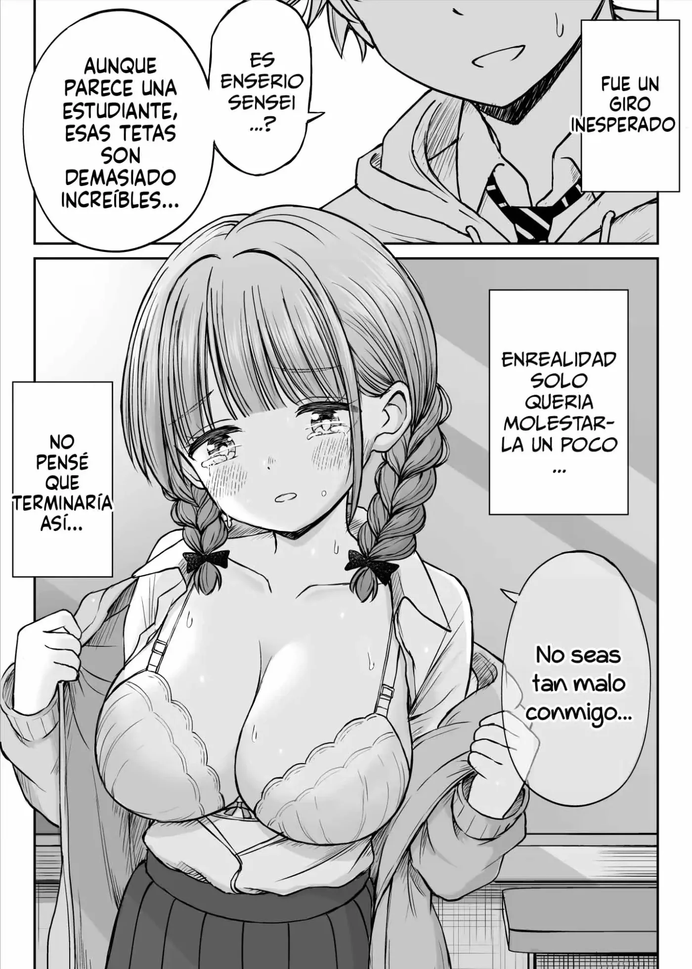 Anmari Sensei o Ijimenaide Kudasai… ~Dougan de Kyonyuu de Yasashii Hanasaki Sensei no Kokoro ga Kowareta Hi~ | El día que el corazon de la dulce Profesora Hanasaki fue corrompido capítulo 1 página 2