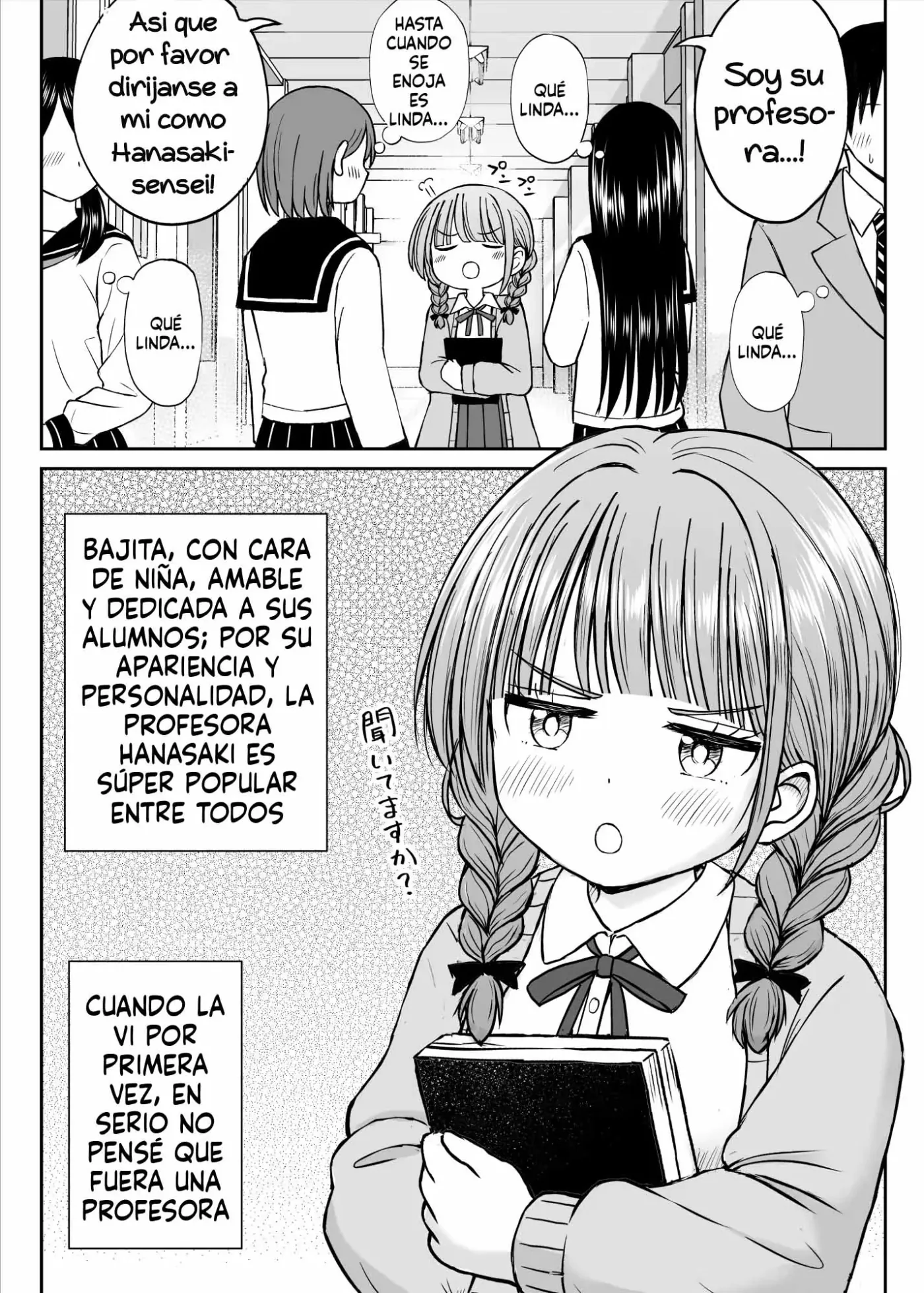 Anmari Sensei o Ijimenaide Kudasai… ~Dougan de Kyonyuu de Yasashii Hanasaki Sensei no Kokoro ga Kowareta Hi~ | El día que el corazon de la dulce Profesora Hanasaki fue corrompido capítulo 1 página 4