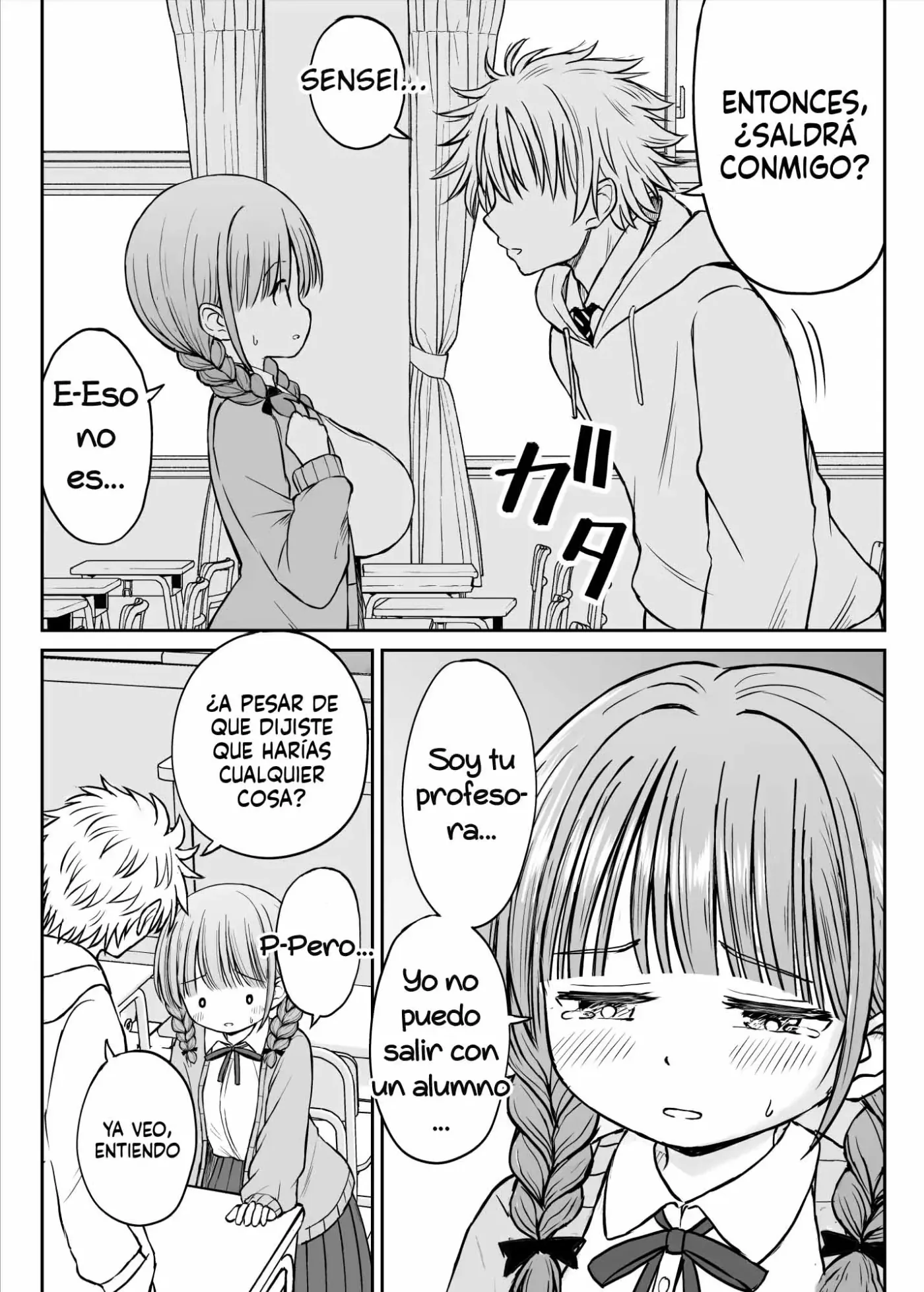 Anmari Sensei o Ijimenaide Kudasai… ~Dougan de Kyonyuu de Yasashii Hanasaki Sensei no Kokoro ga Kowareta Hi~ | El día que el corazon de la dulce Profesora Hanasaki fue corrompido capítulo 1 página 18