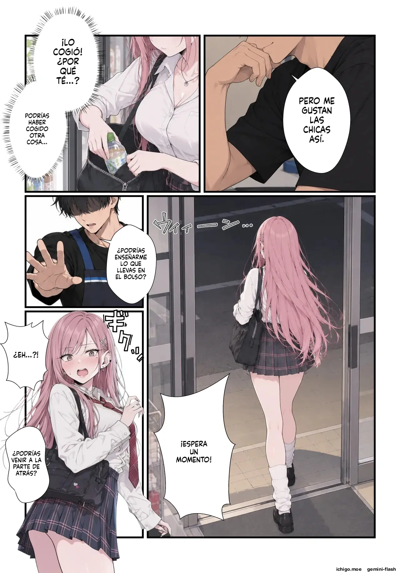 Konbini tenchou no ore, manbiki gyaru ni naka dashi kyouyou shitara ninpu nisase chatta (Spanish) MTL capítulo 1 página 29
