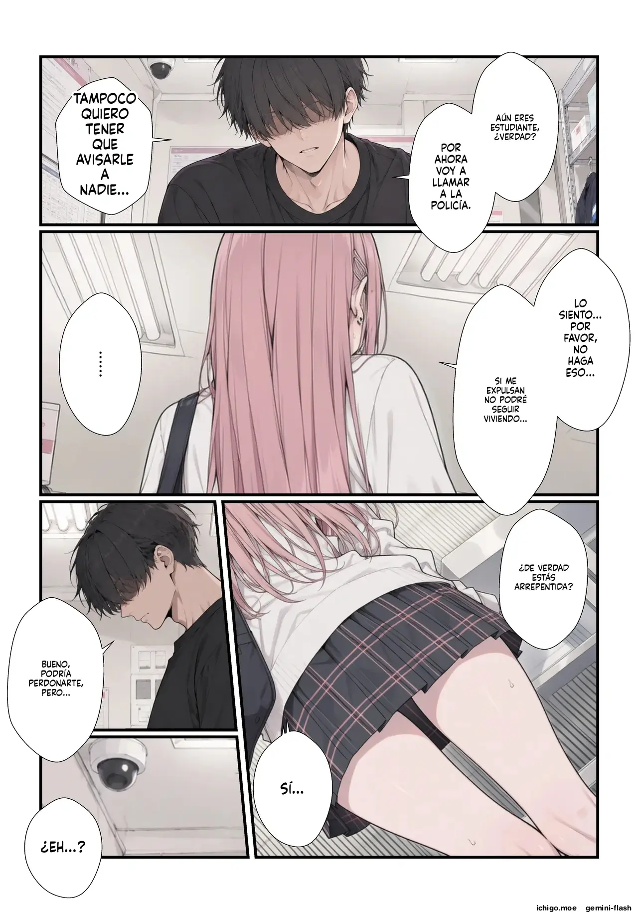 Konbini tenchou no ore, manbiki gyaru ni naka dashi kyouyou shitara ninpu nisase chatta (Spanish) MTL capítulo 1 página 31