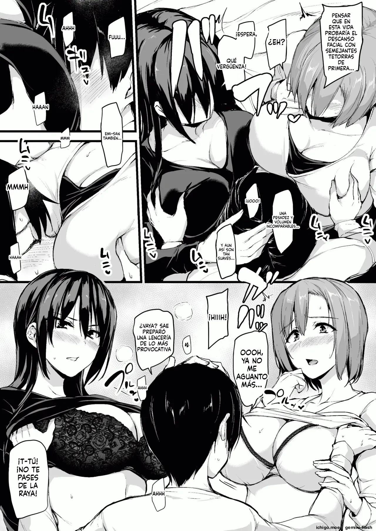 Kyonyuu ga 2-ri inai to bokki shinai otto no tame ni tomodachi o tsurete kita tsuma (Spanish) MTL capítulo 1 página 10